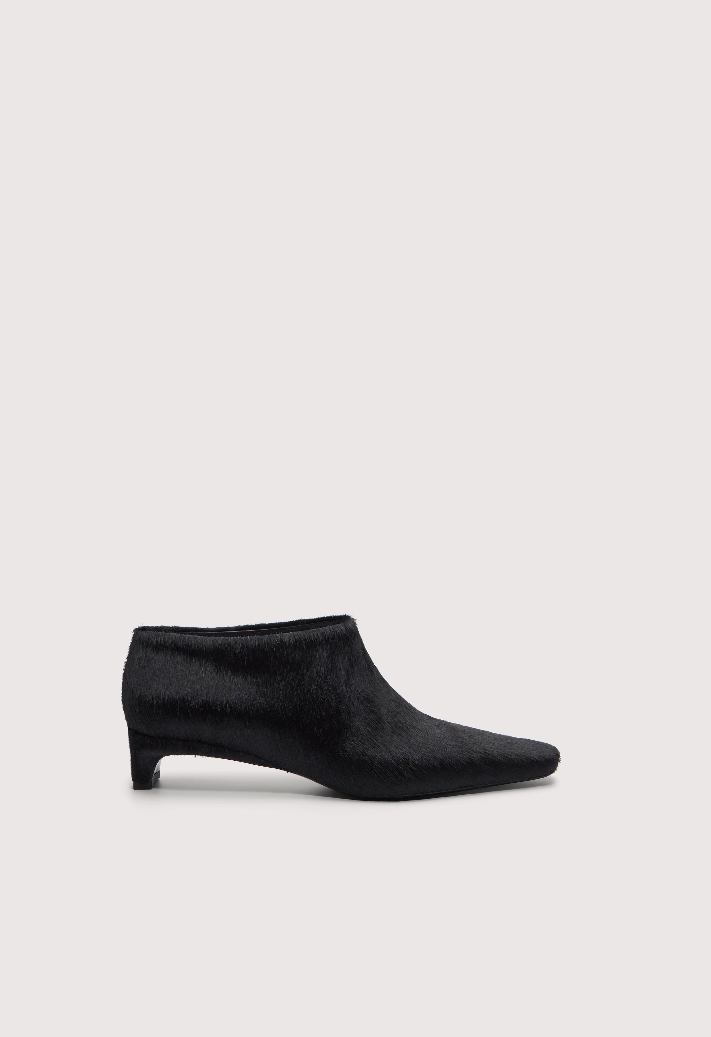 ANOK Kitten heel pony-effect ankle boots