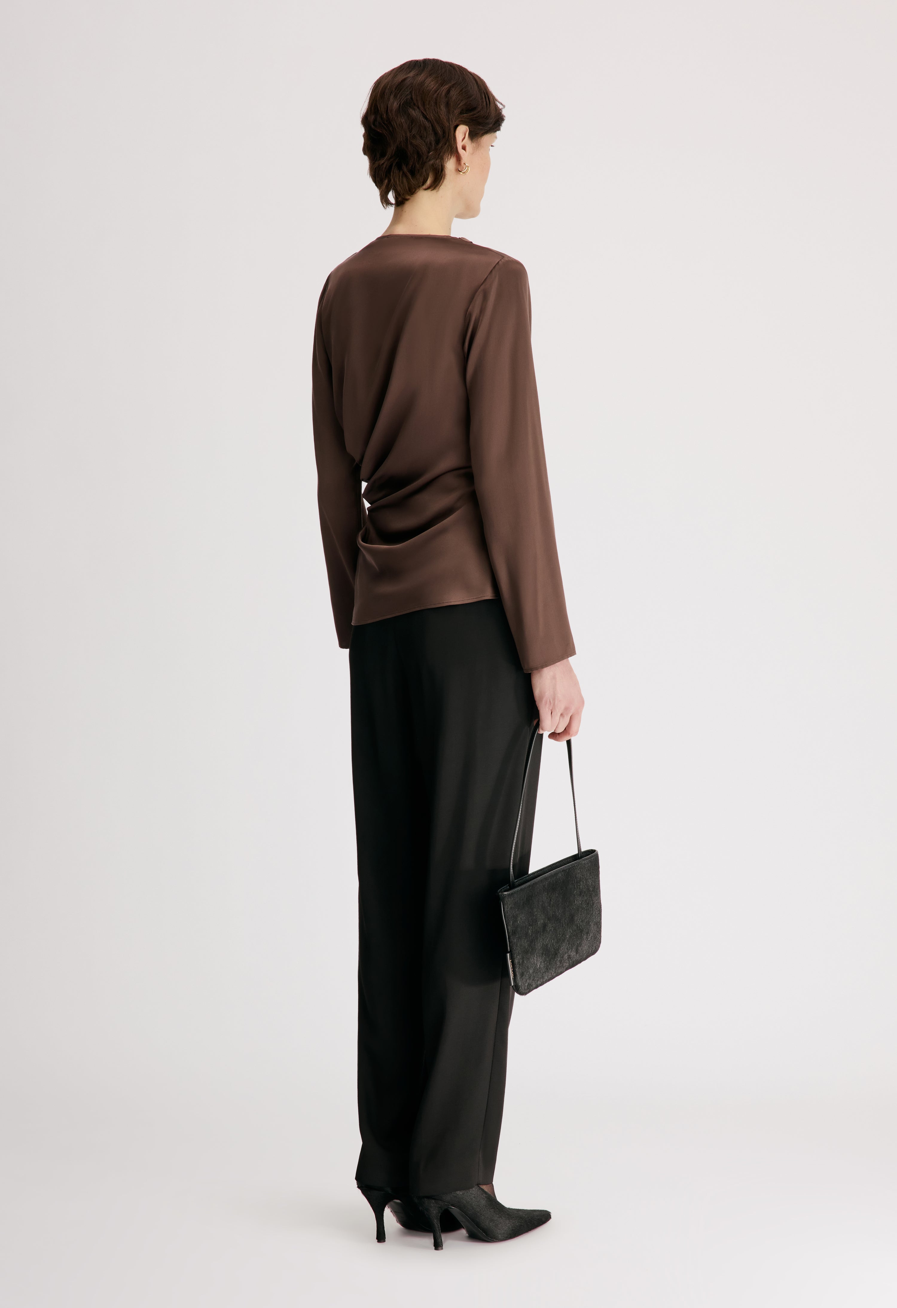 ANYA Draped satin top