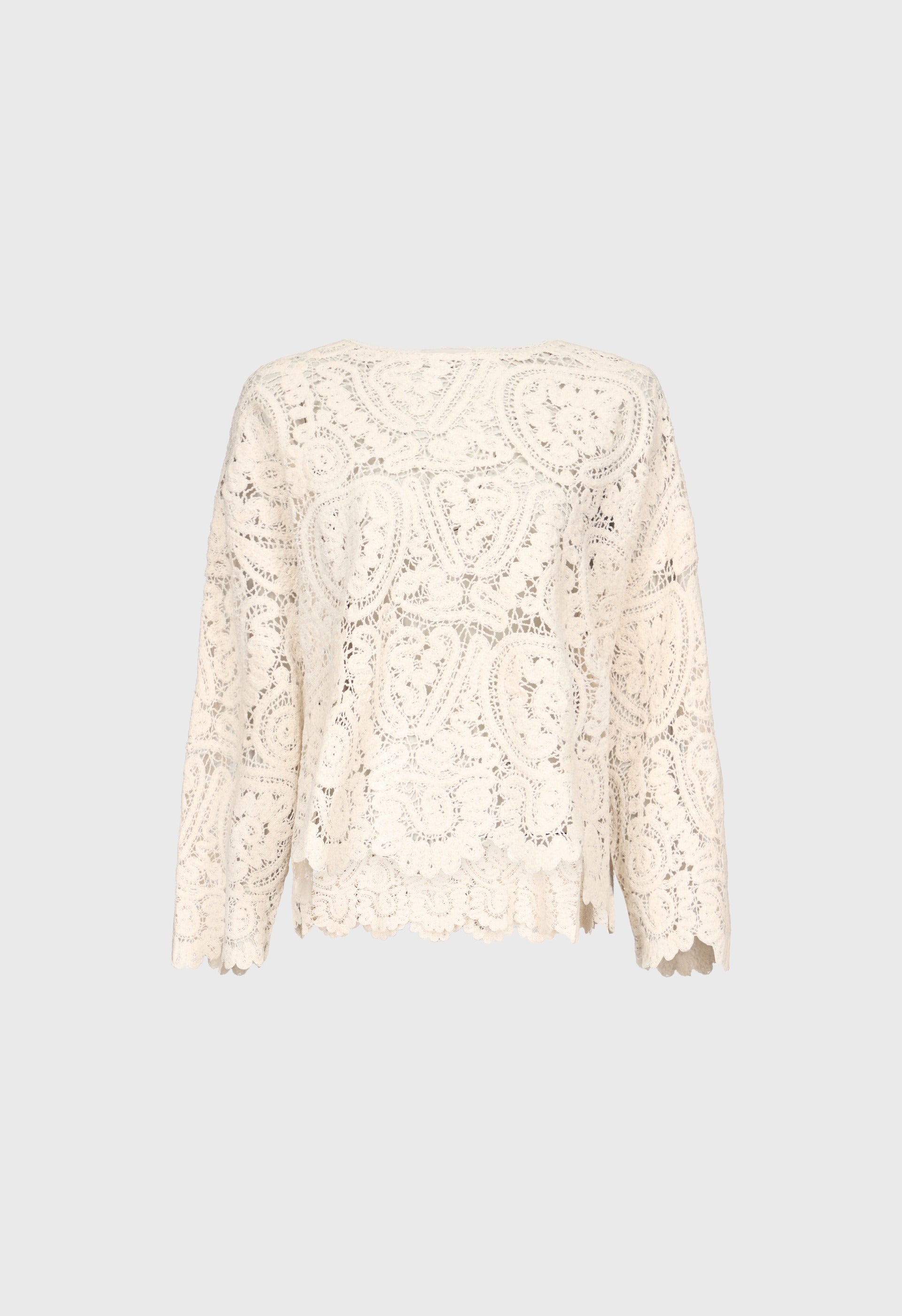 AROLD Velvet silk crochet sweater