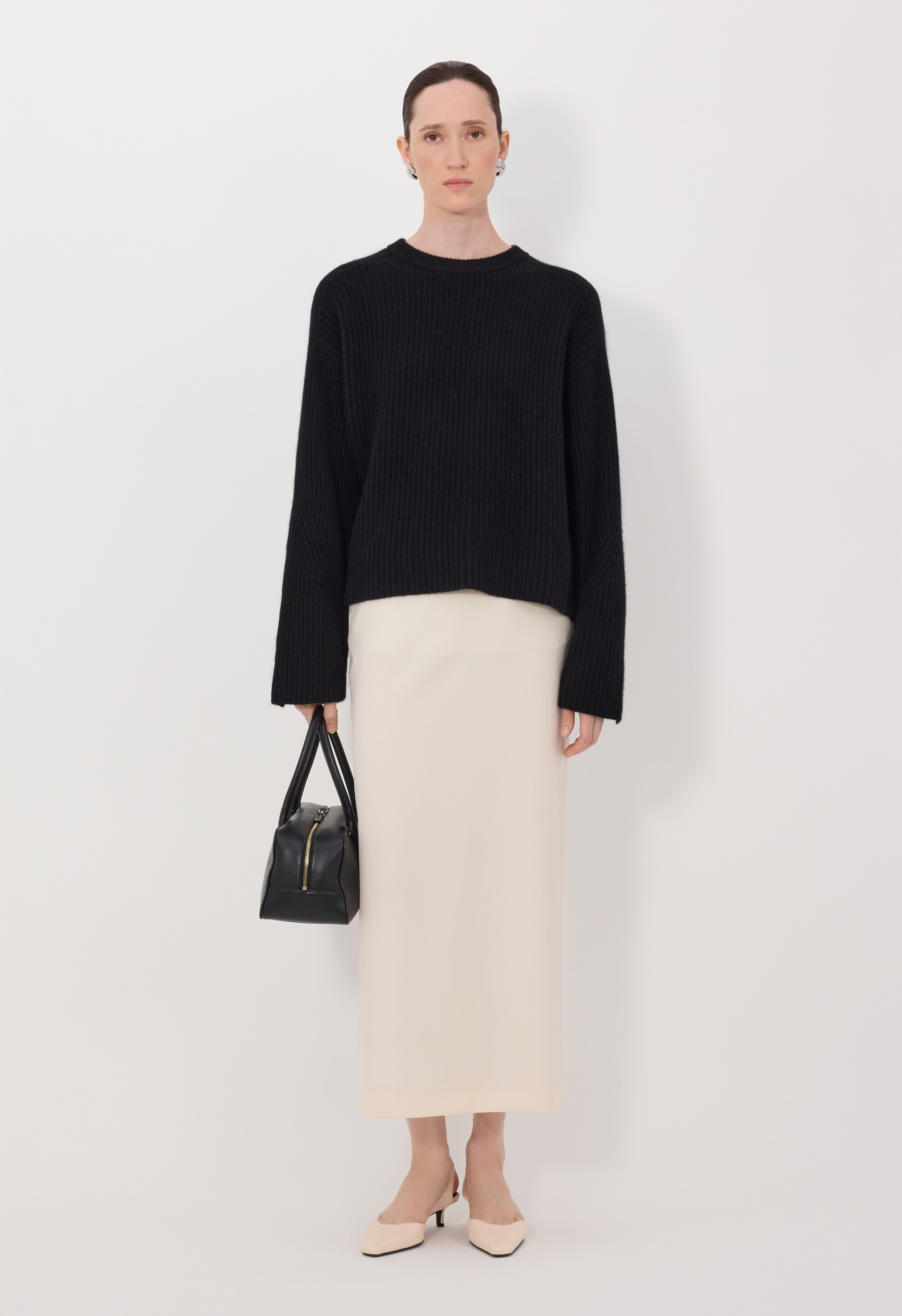 AXEL LDS Pull en cachemire côtelé