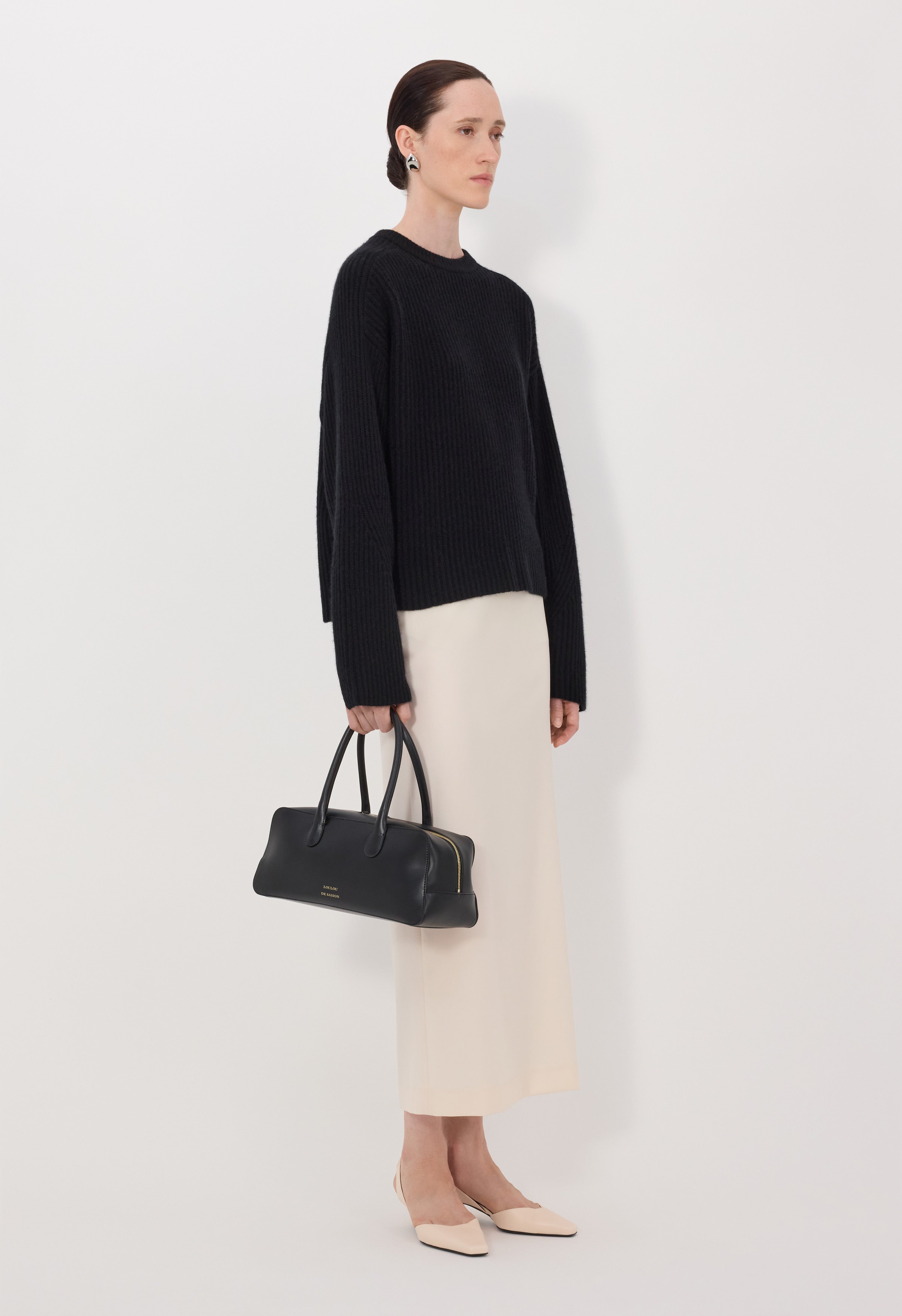 AXEL LDS Pull en cachemire côtelé