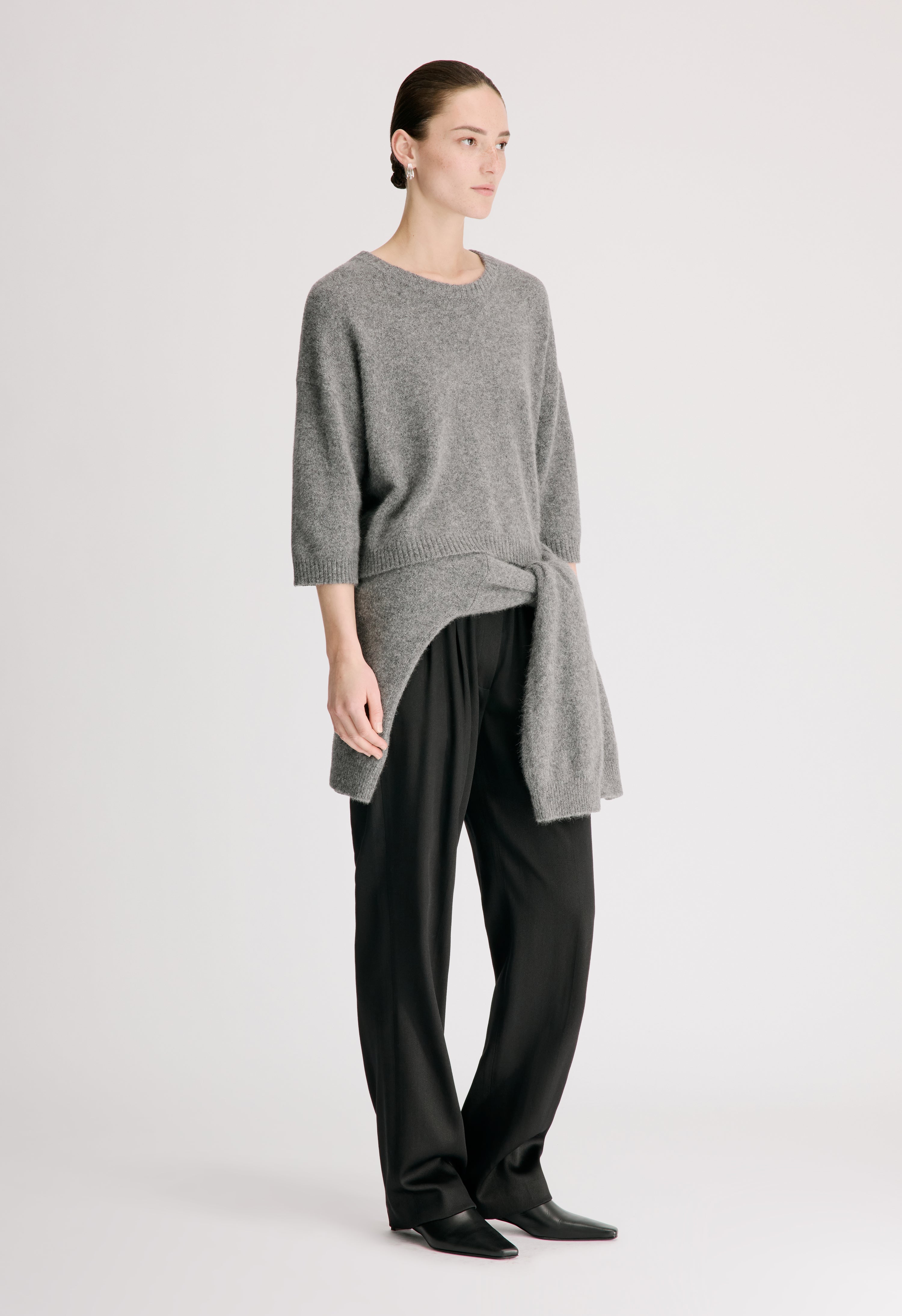 AZALI 3/4 sleeves yak blend sweater