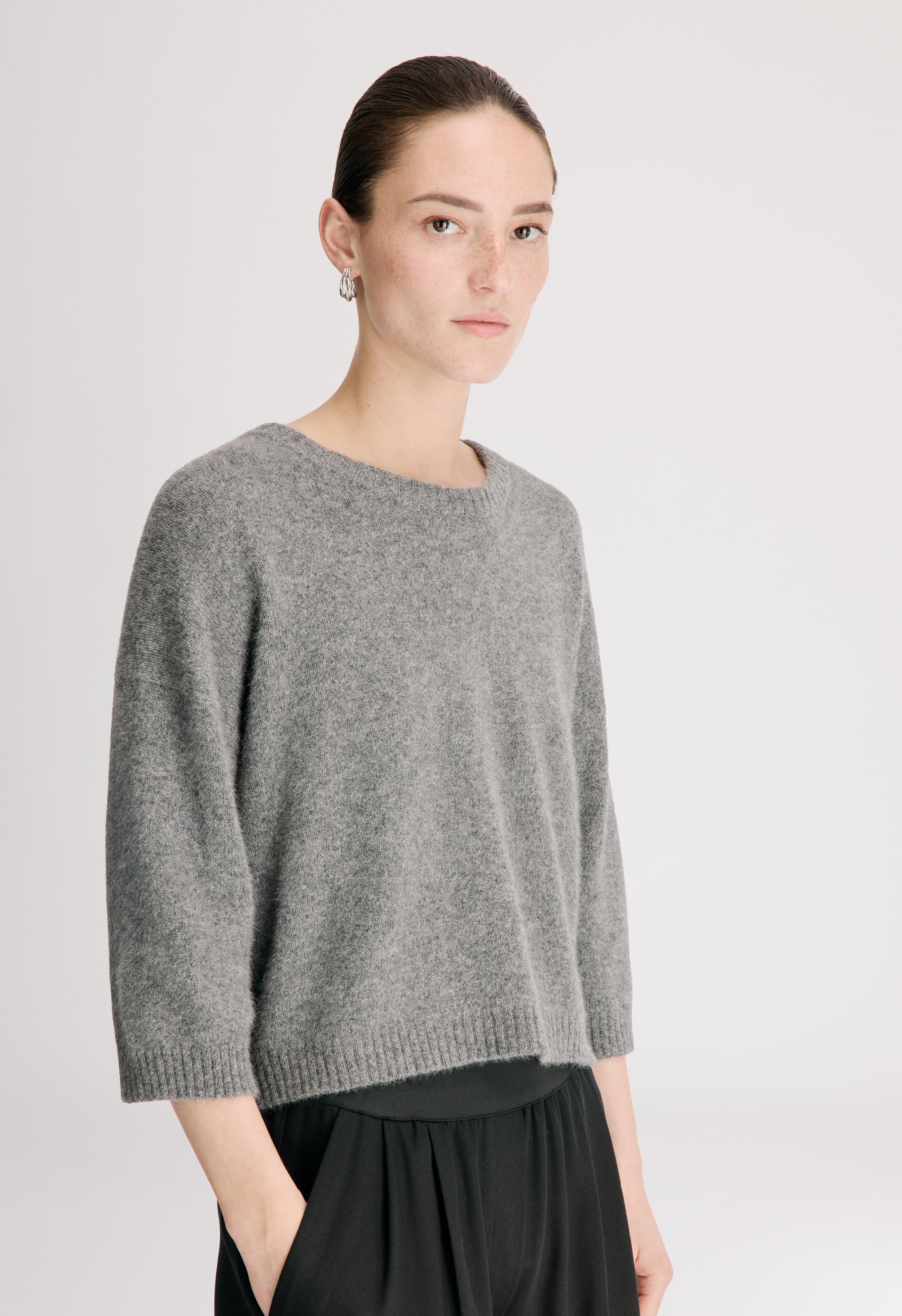 AZALI 3/4 sleeves yak blend sweater