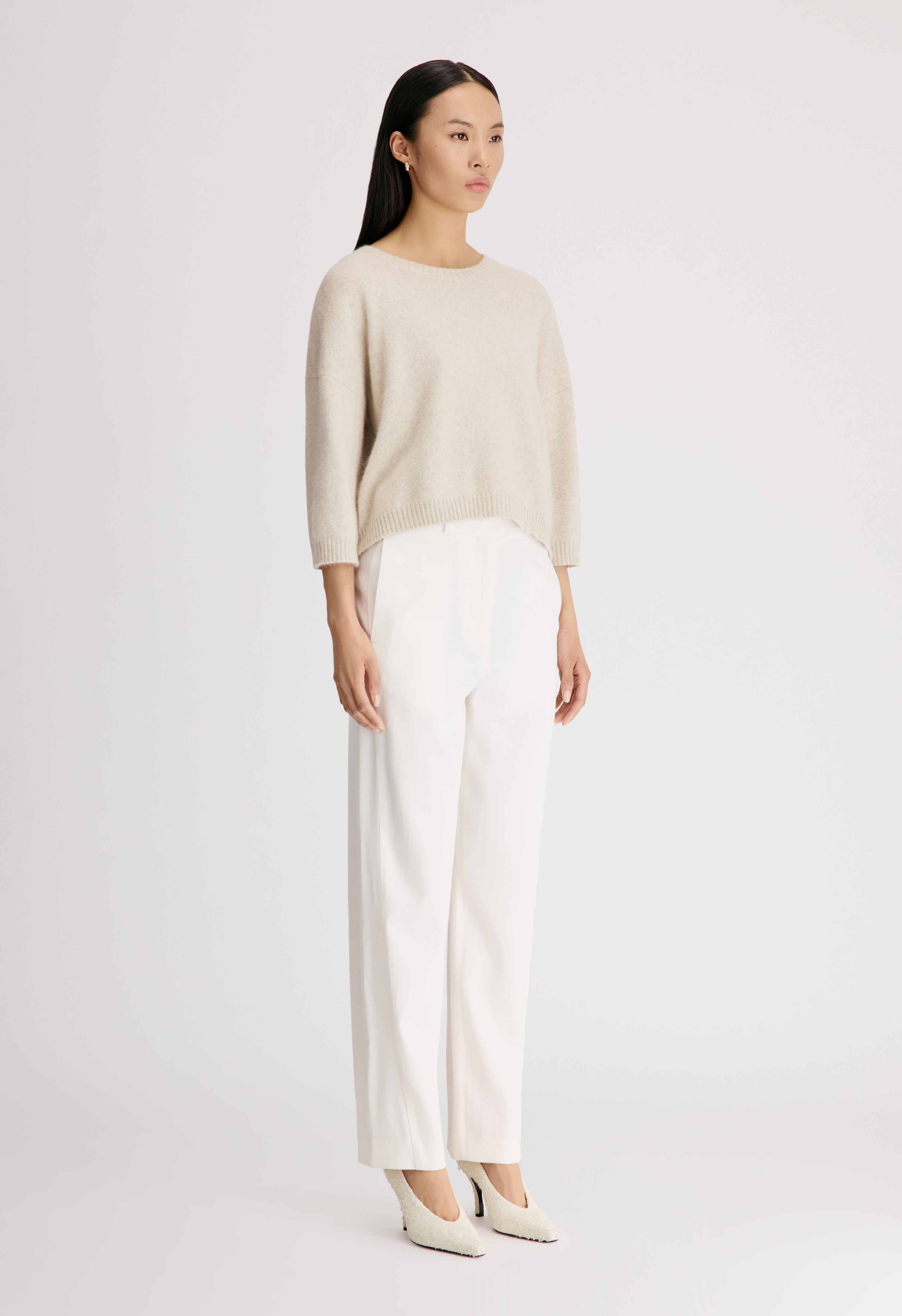 AZALI 3/4 sleeves yak blend sweater
