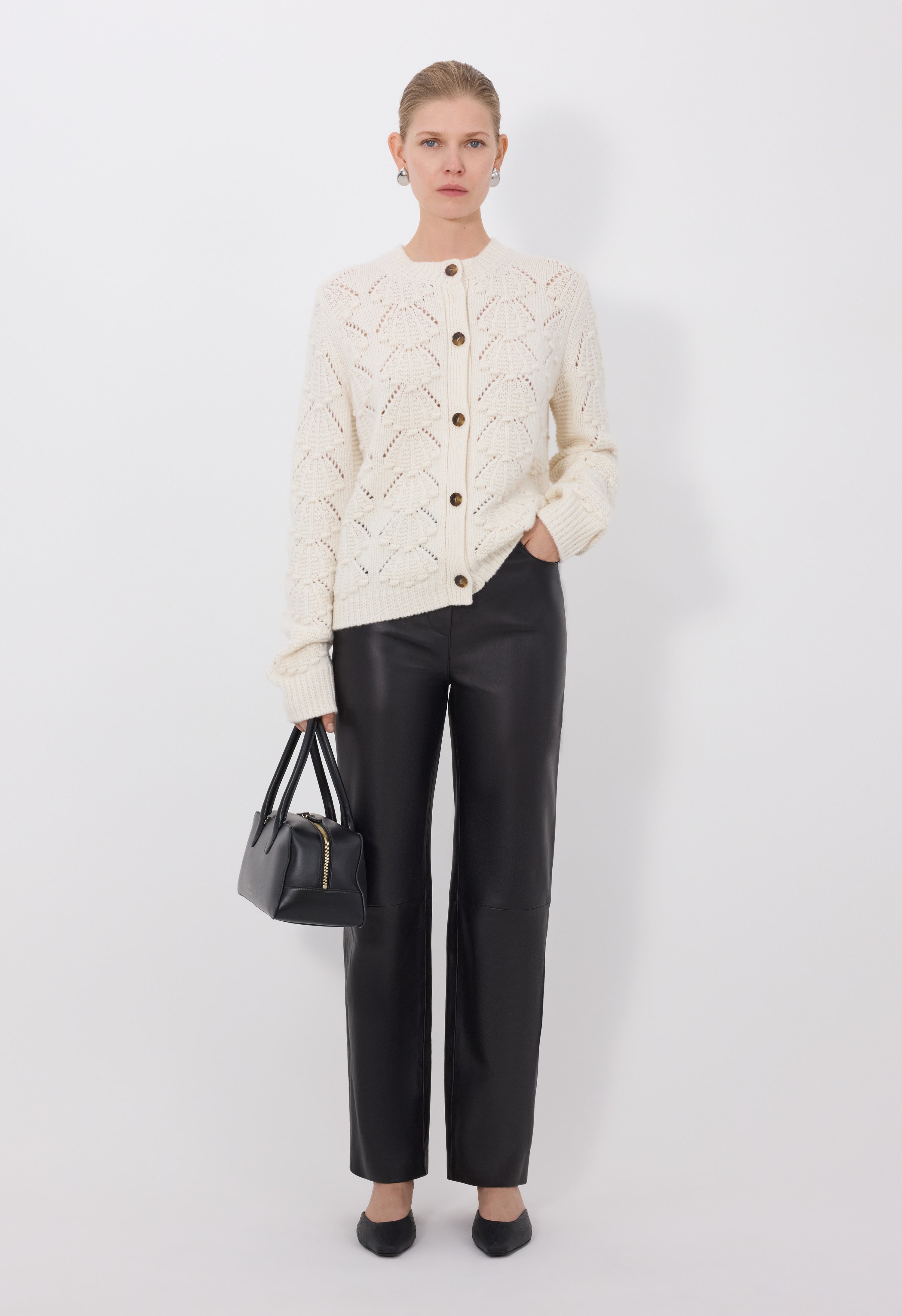 BACH Cashmere crochet cardigan