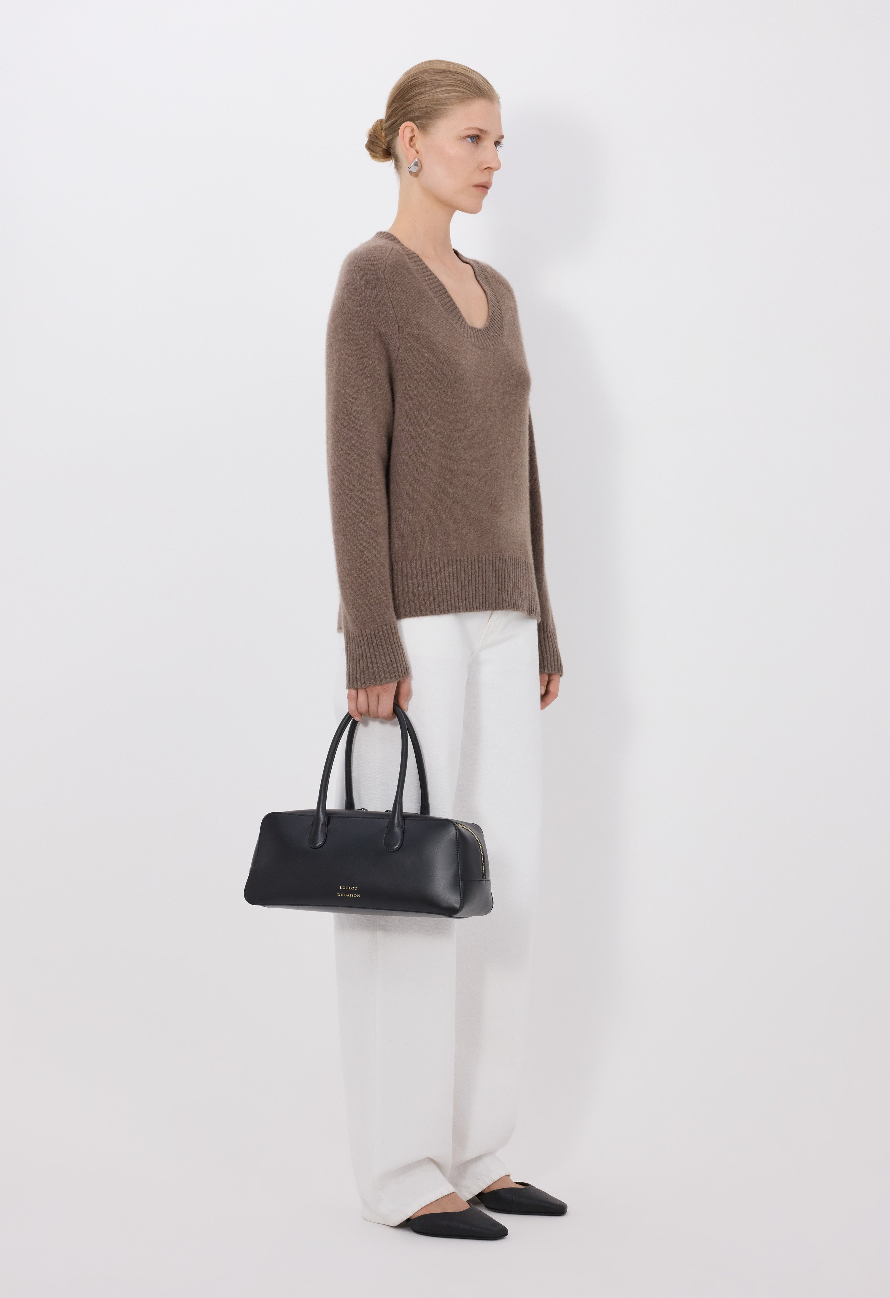 BAJI U neck cashmere sweater