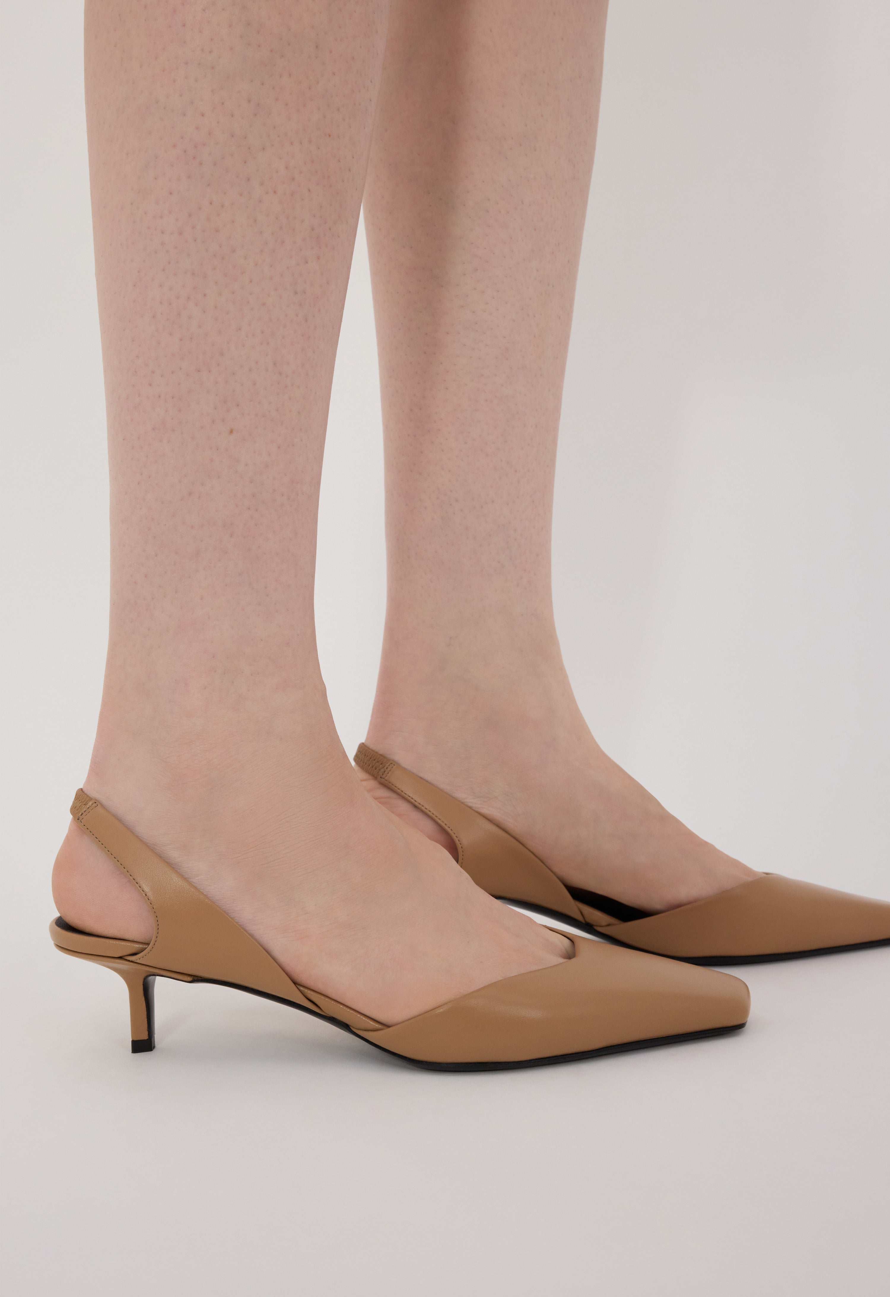 BETSY Calf leather slingback shoes