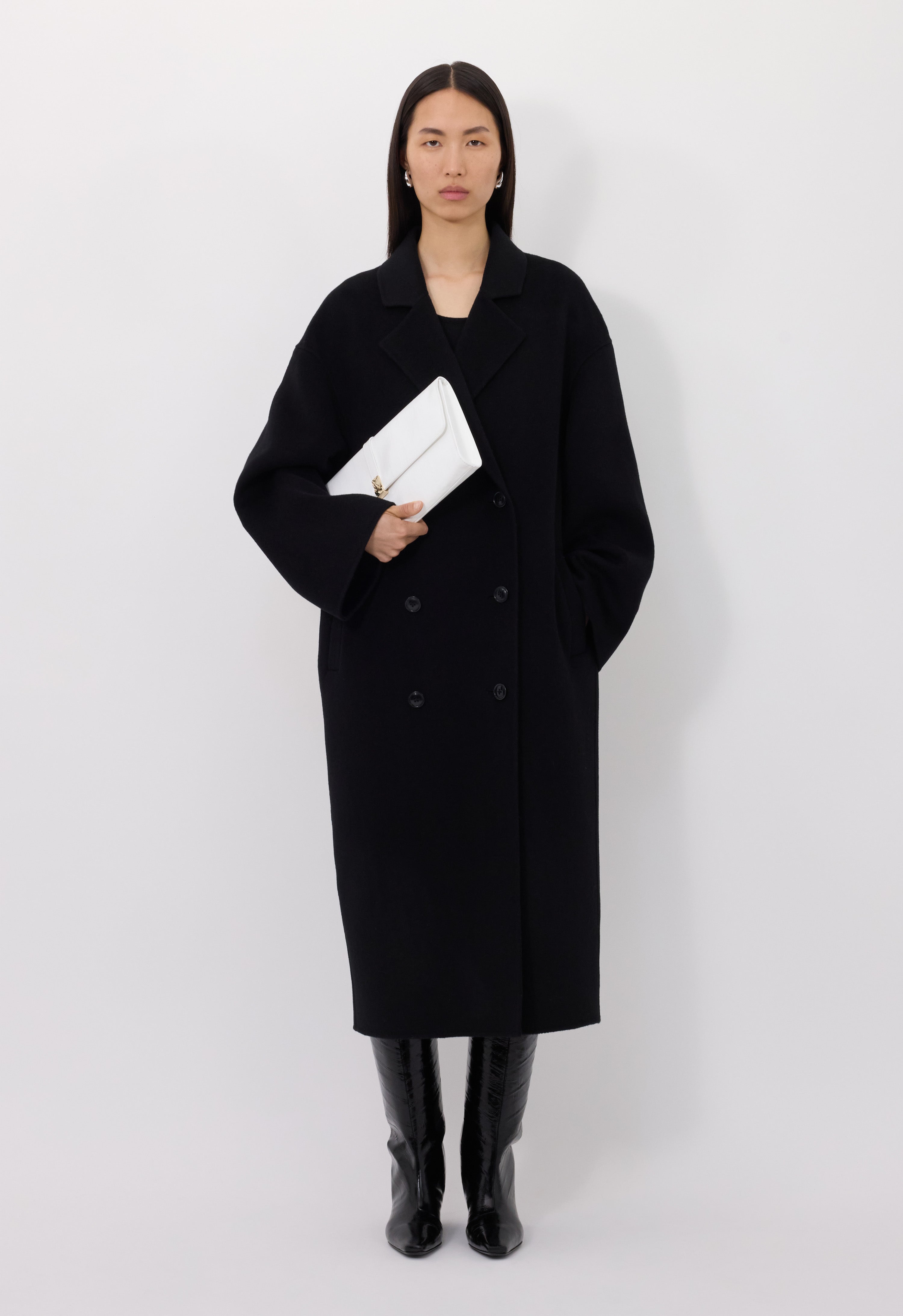 BORNEO LDS Wool drap coat