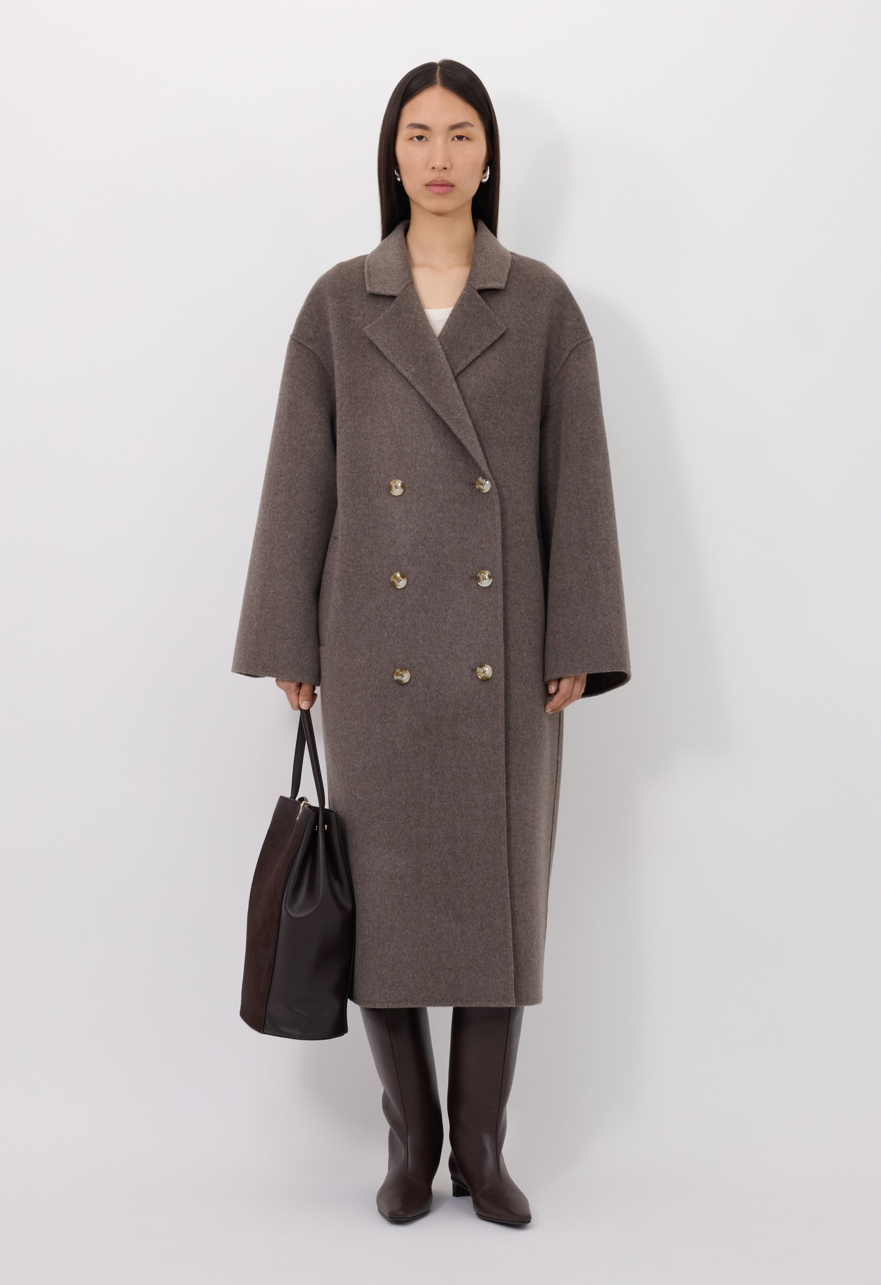 BORNEO LDS Wool drap coat
