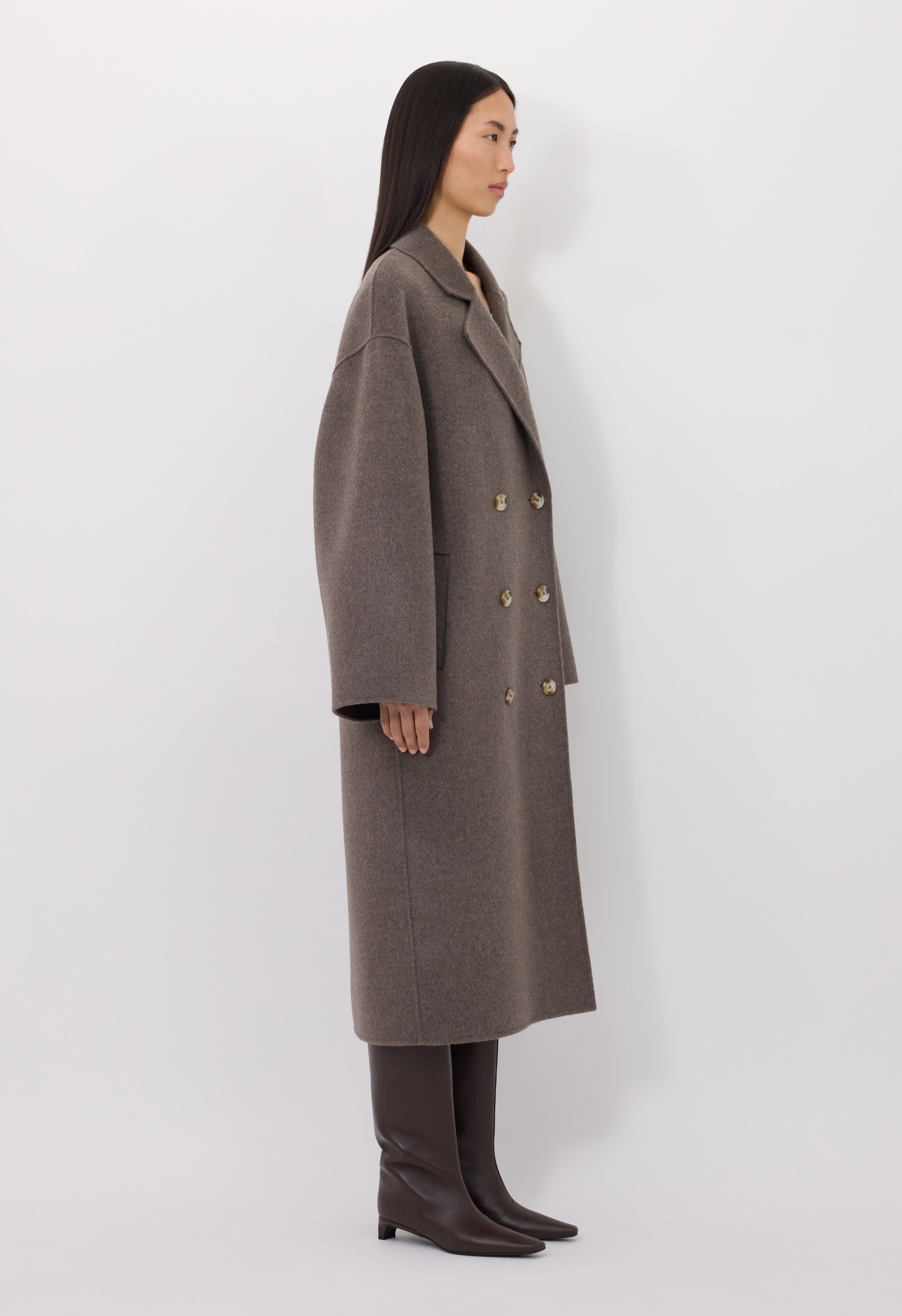 BORNEO LDS Wool drap coat