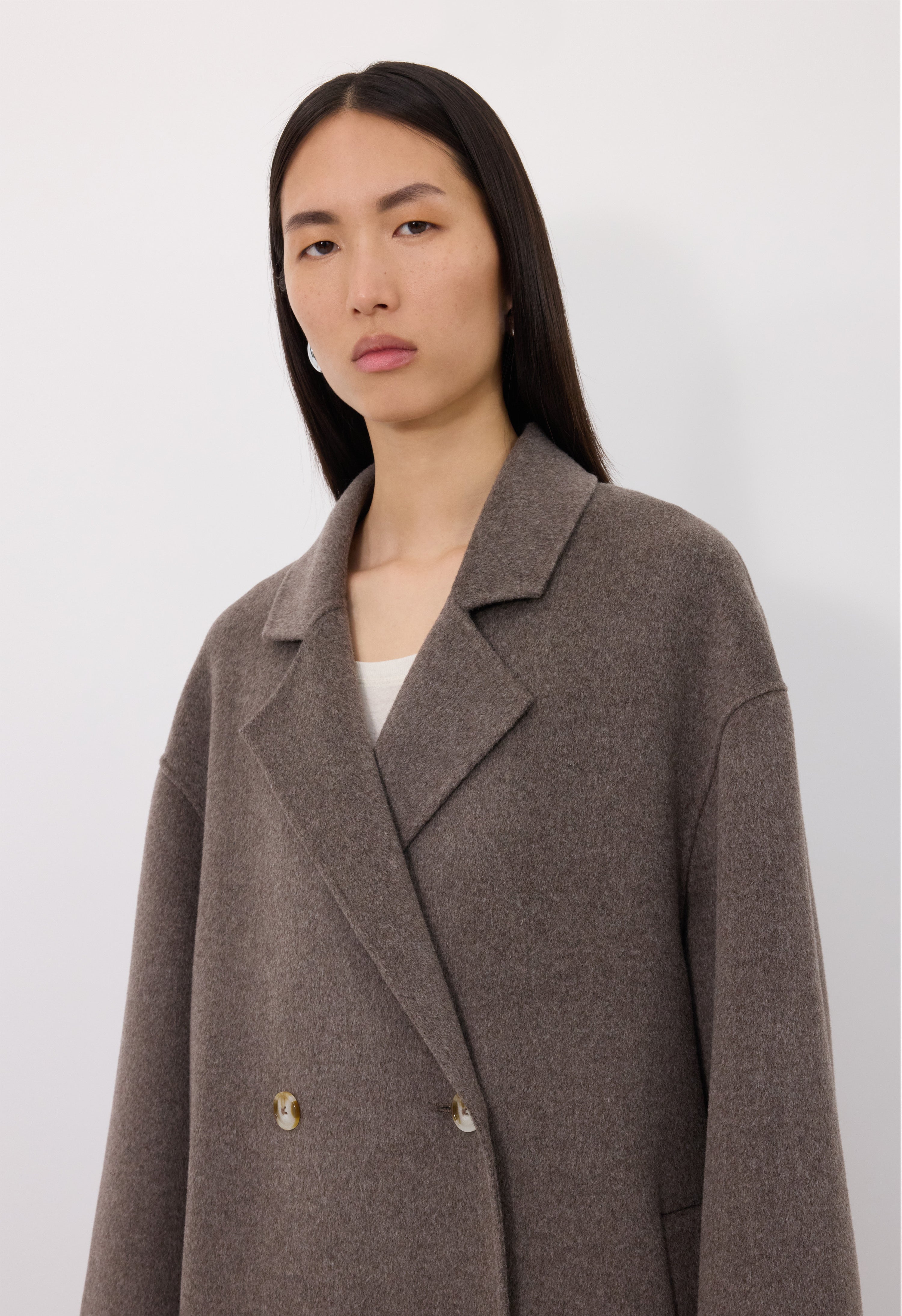 BORNEO LDS Wool drap coat