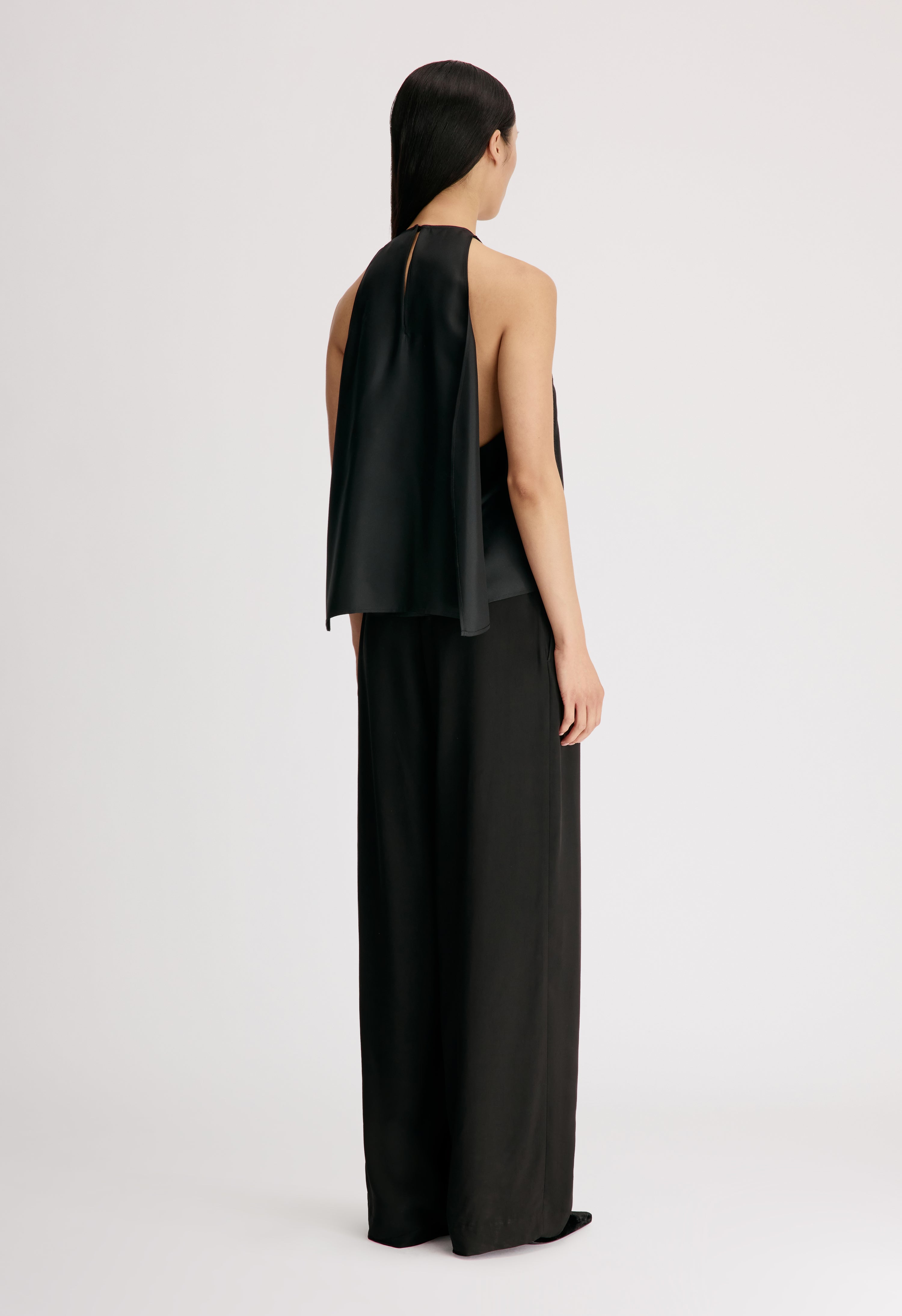 CAMI Silk twill cape top