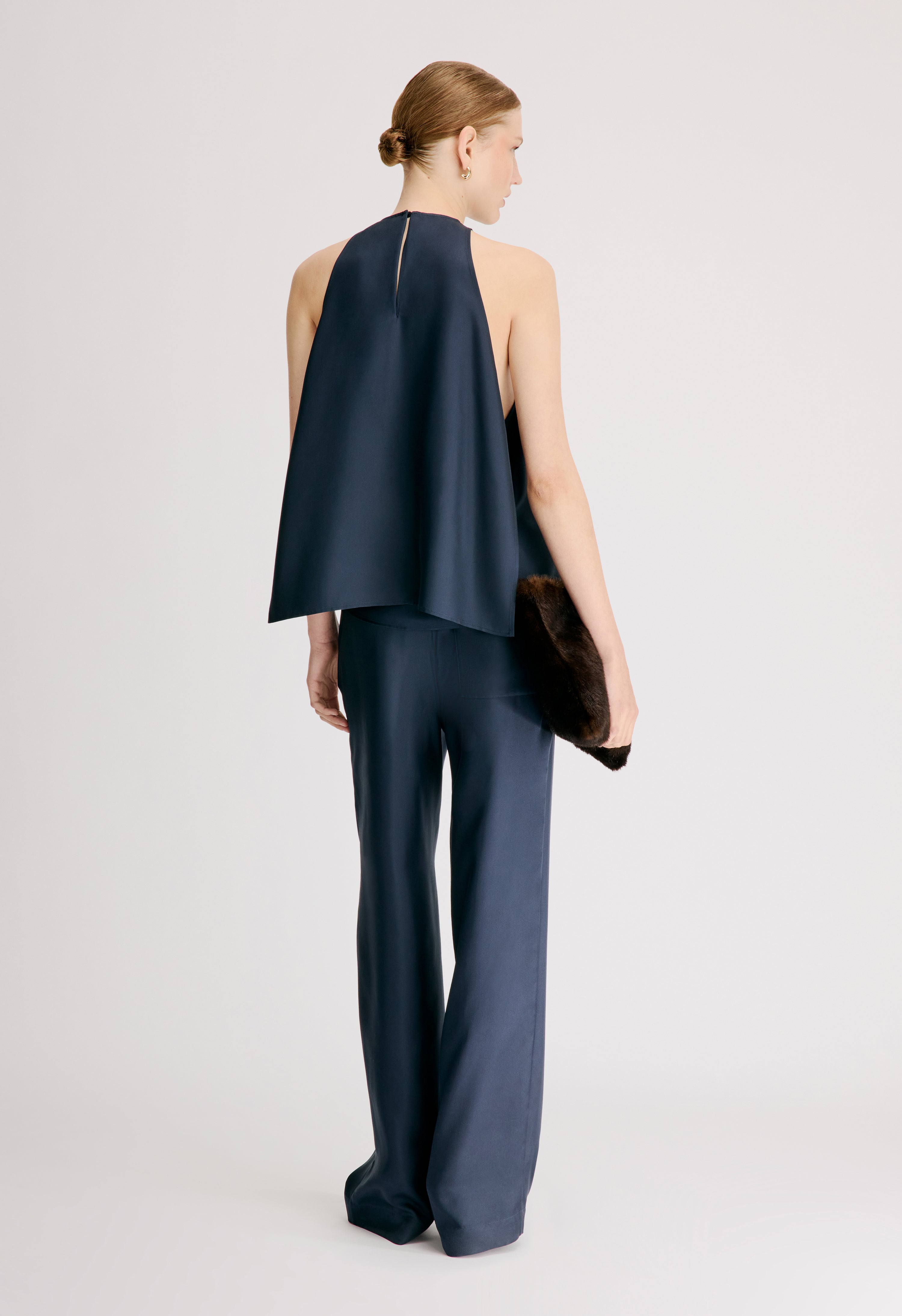 CAMI Silk twill cape top