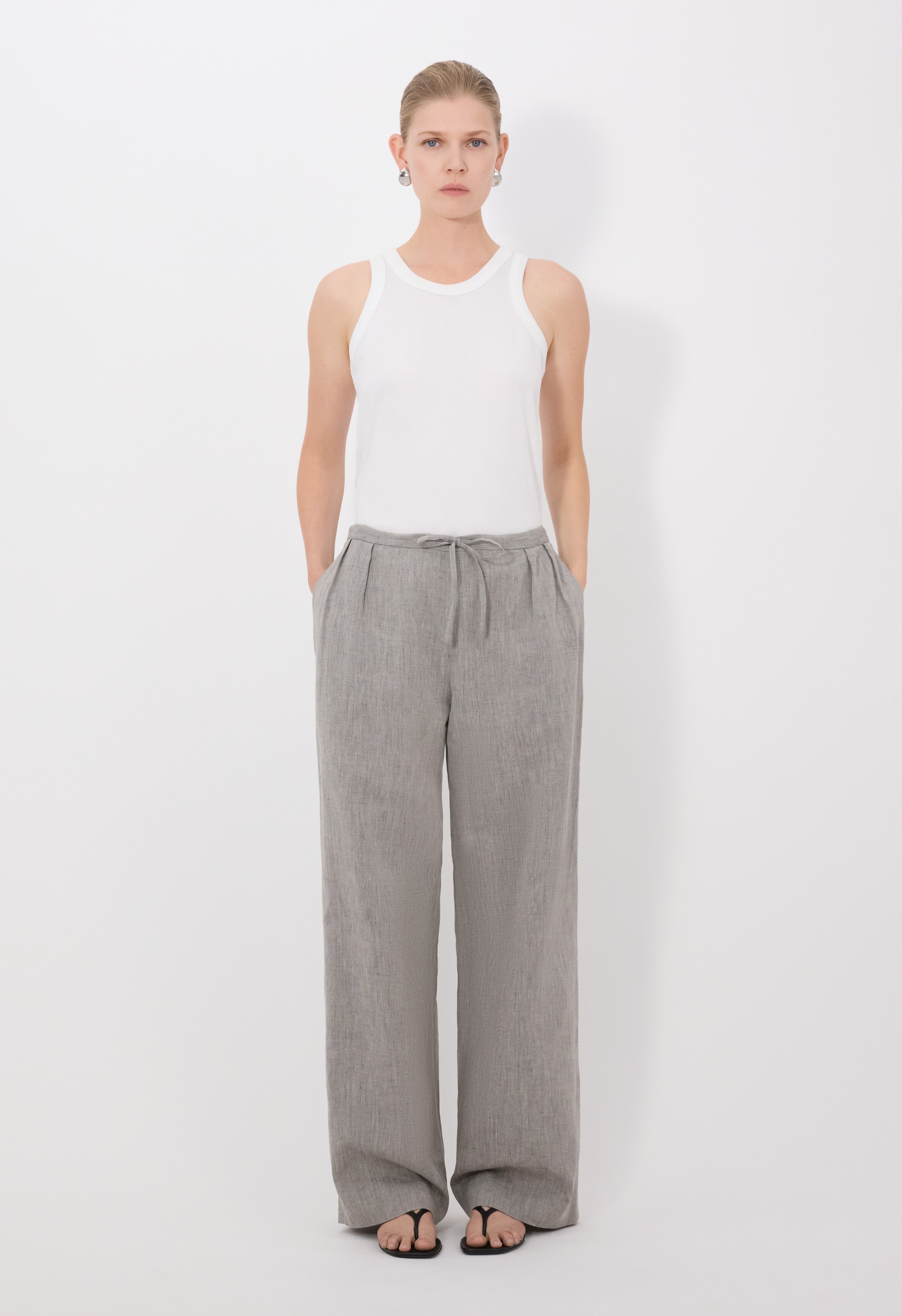 CLARK Pleated trousers