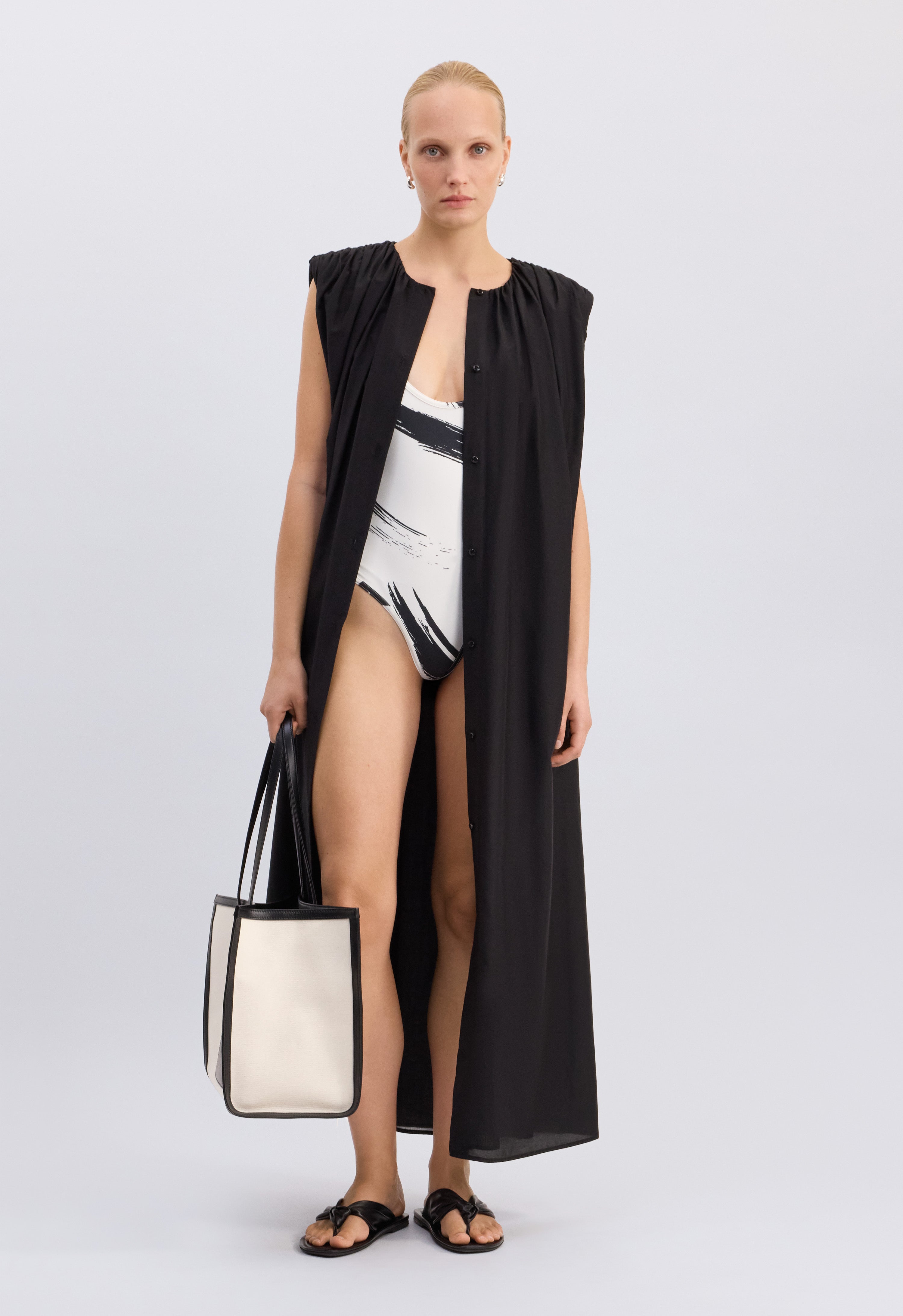 CORA Midi cotton silk voile dress