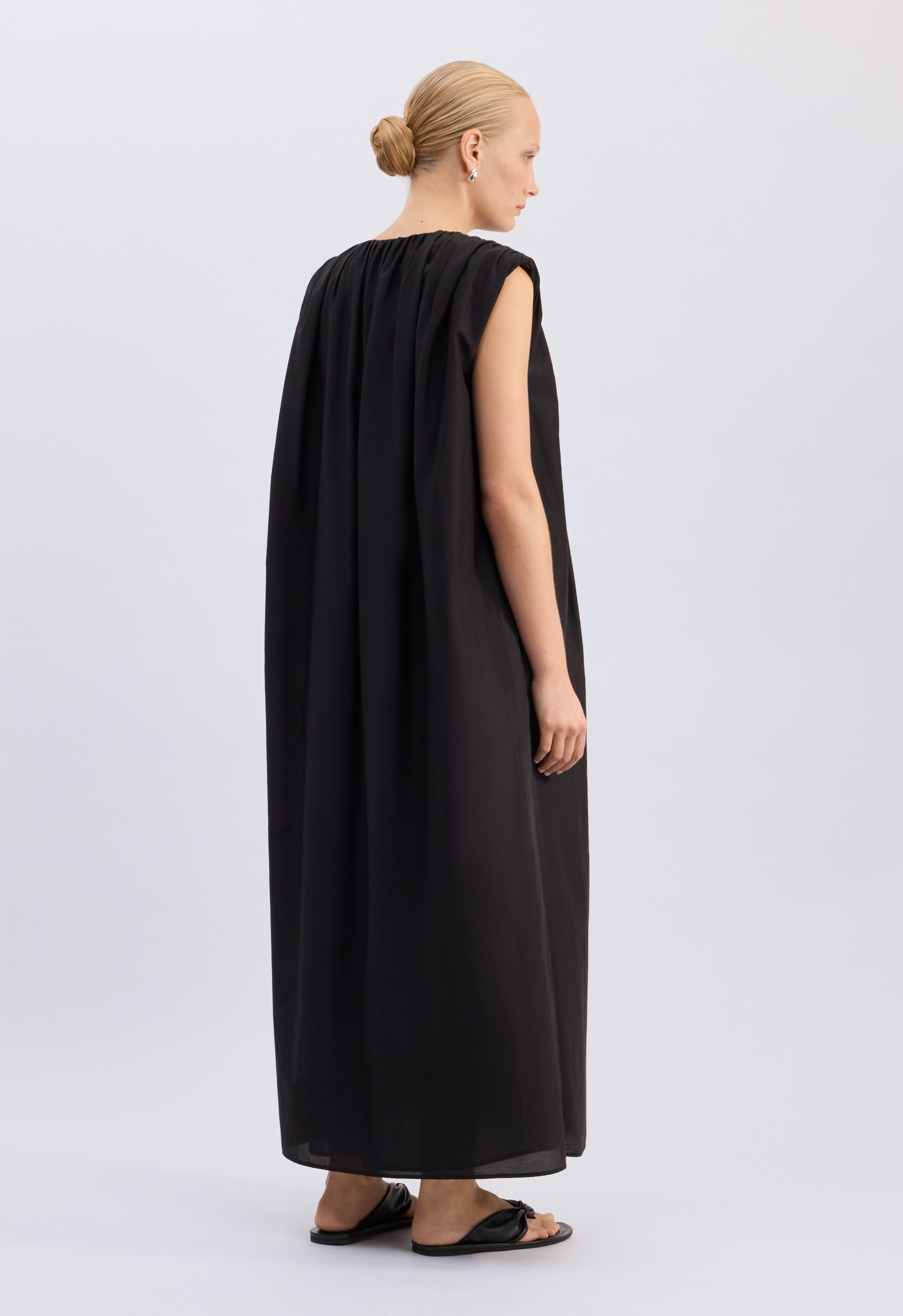 CORA Midi cotton silk voile dress
