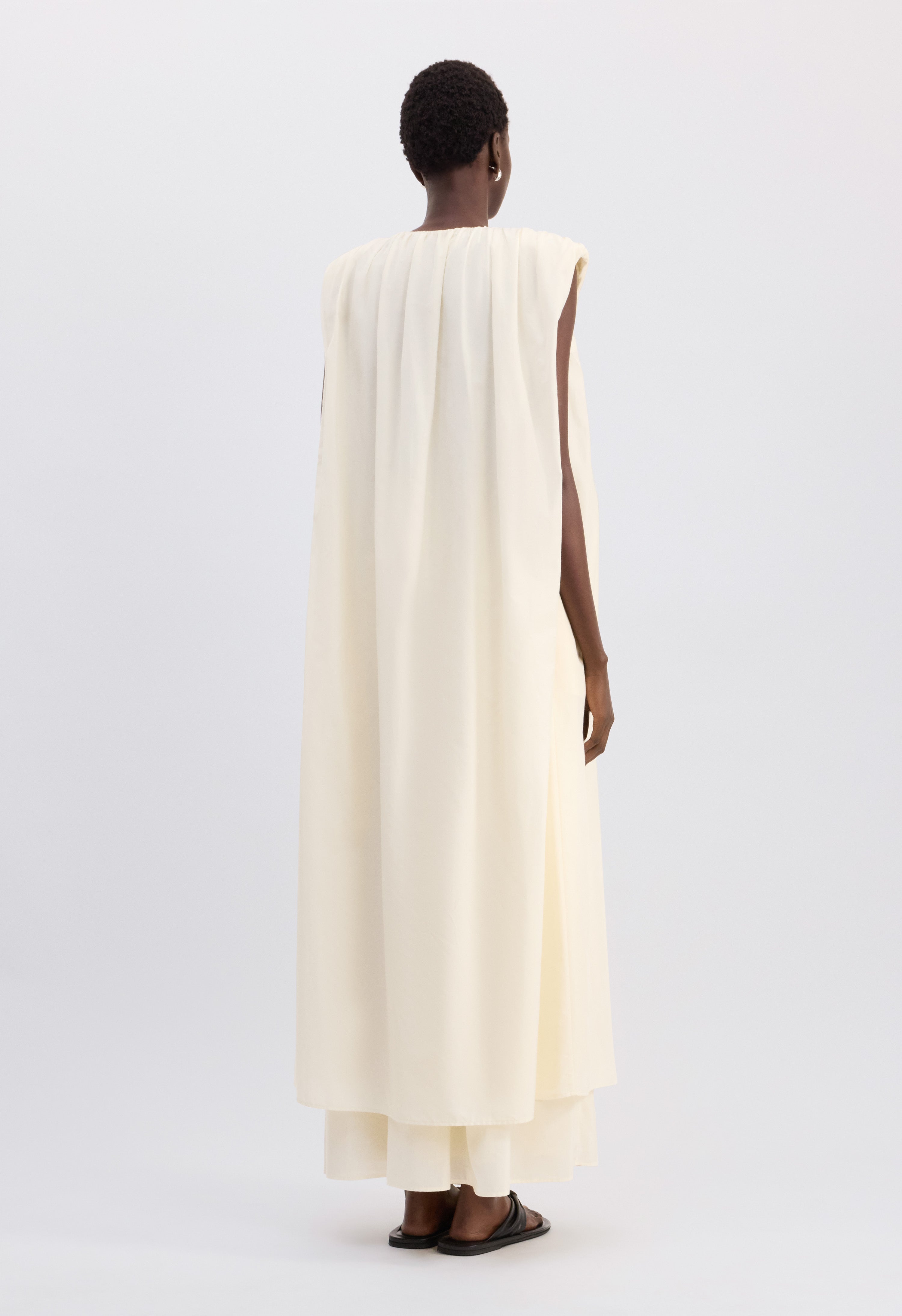 CORA Midi cotton silk voile dress