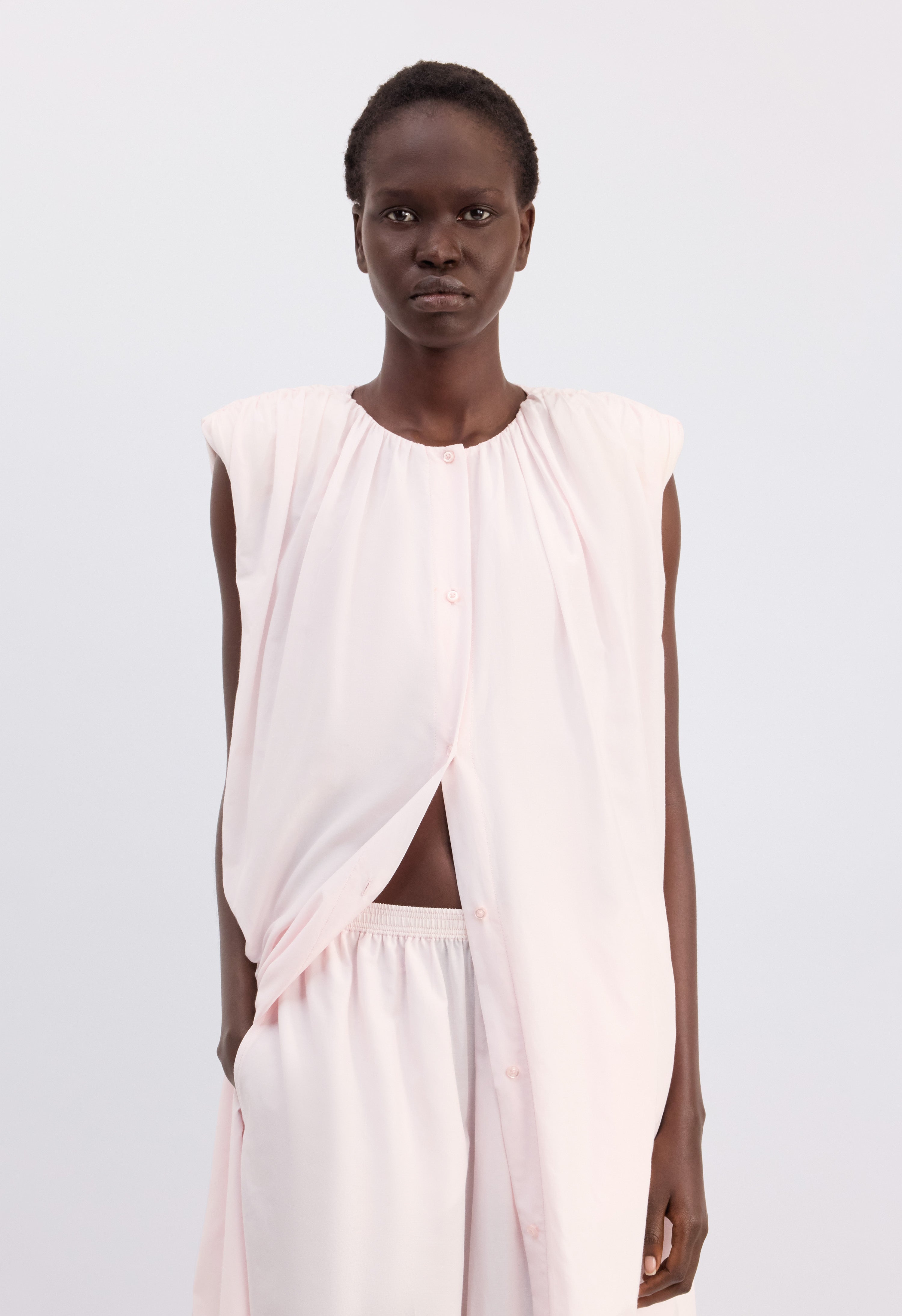 CORA Midi cotton silk voile dress