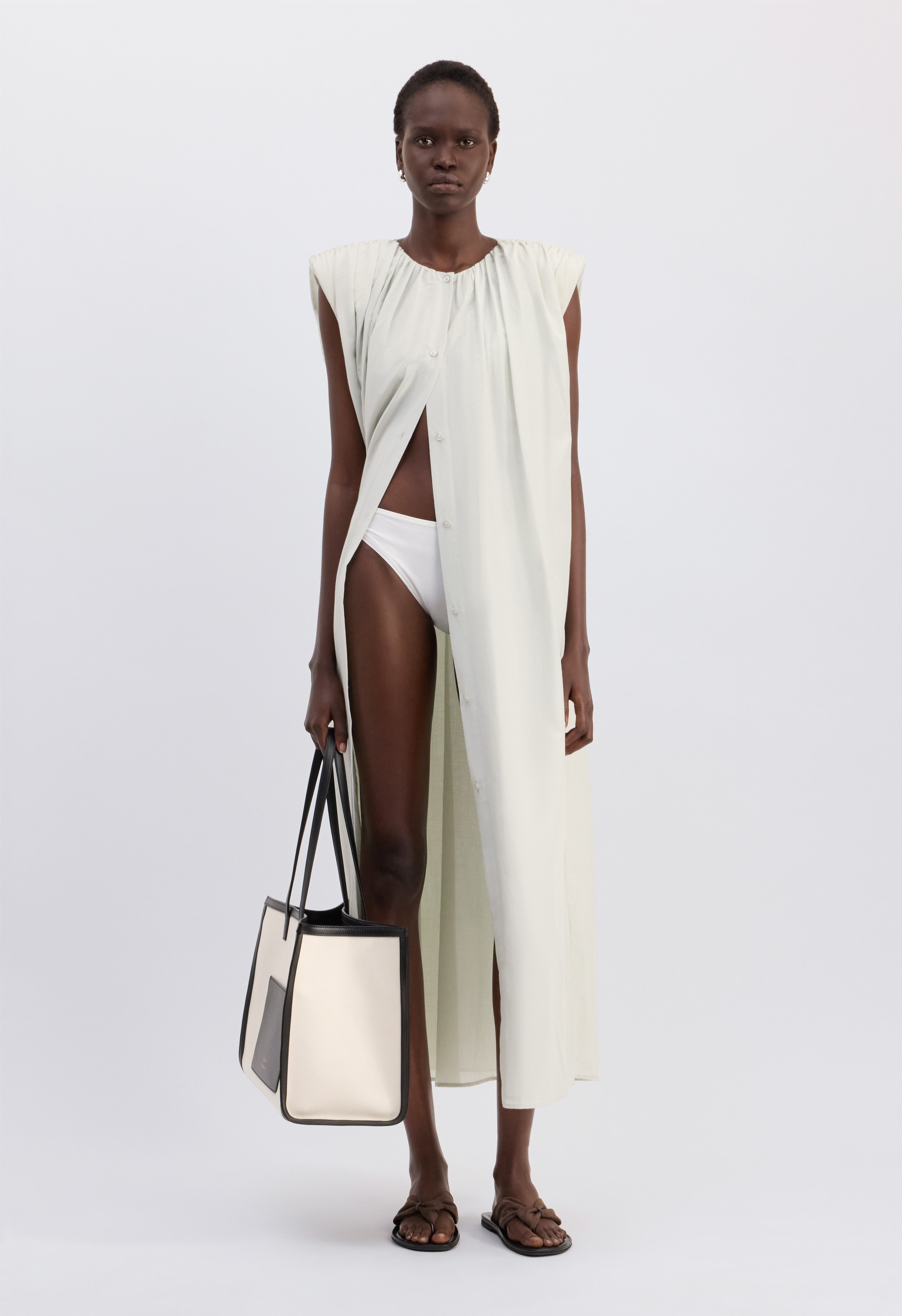 CORA Midi cotton silk voile dress