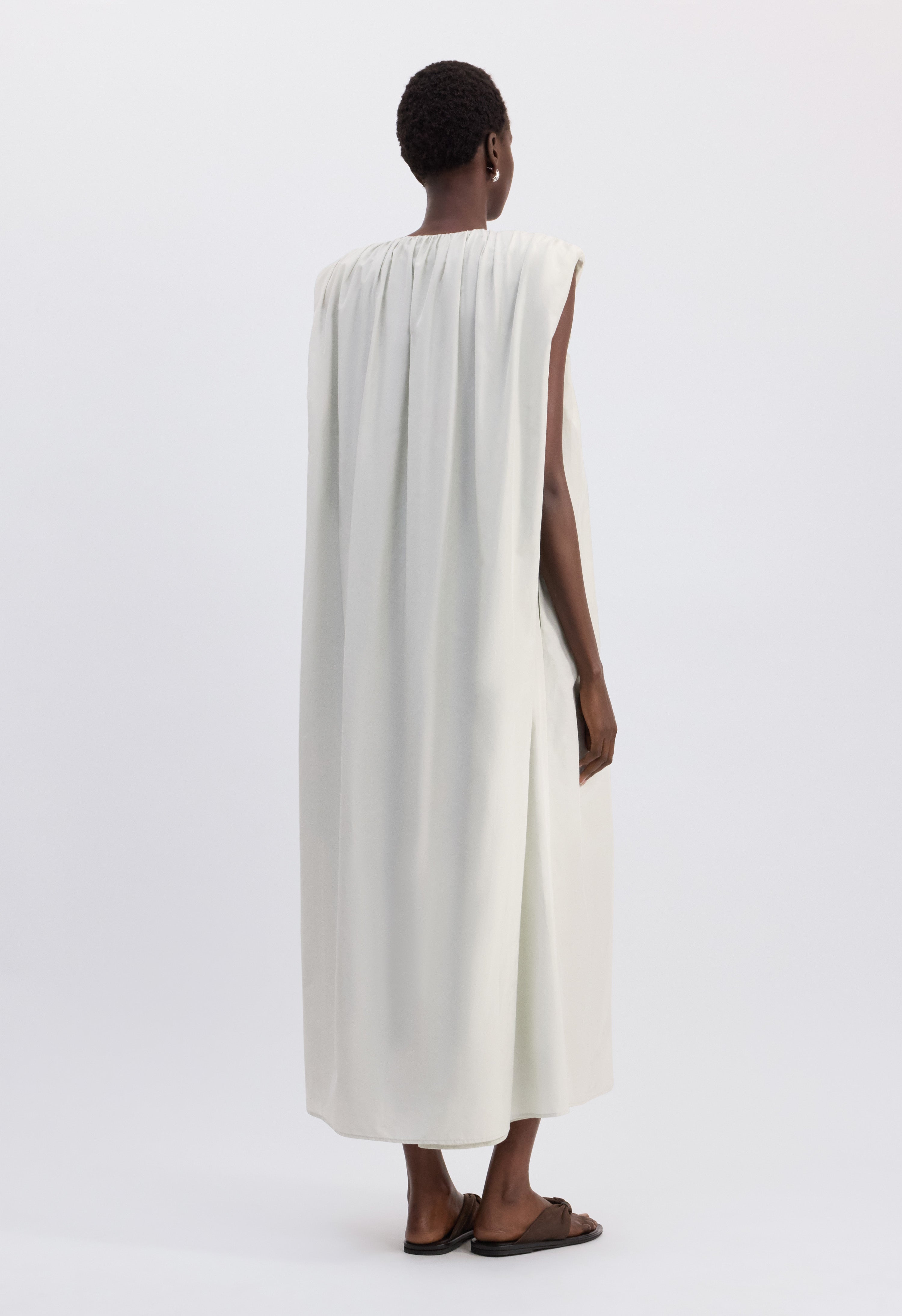 CORA Midi cotton silk voile dress