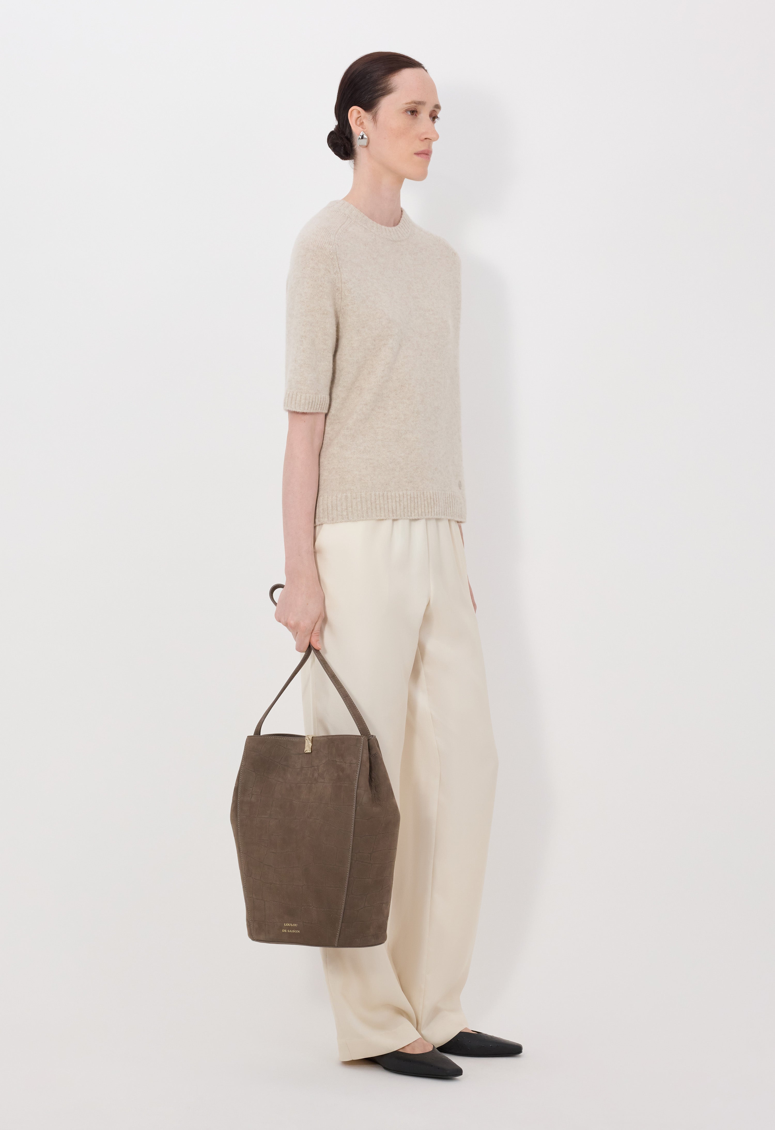 DARA Haut à manches courtes en cachemire