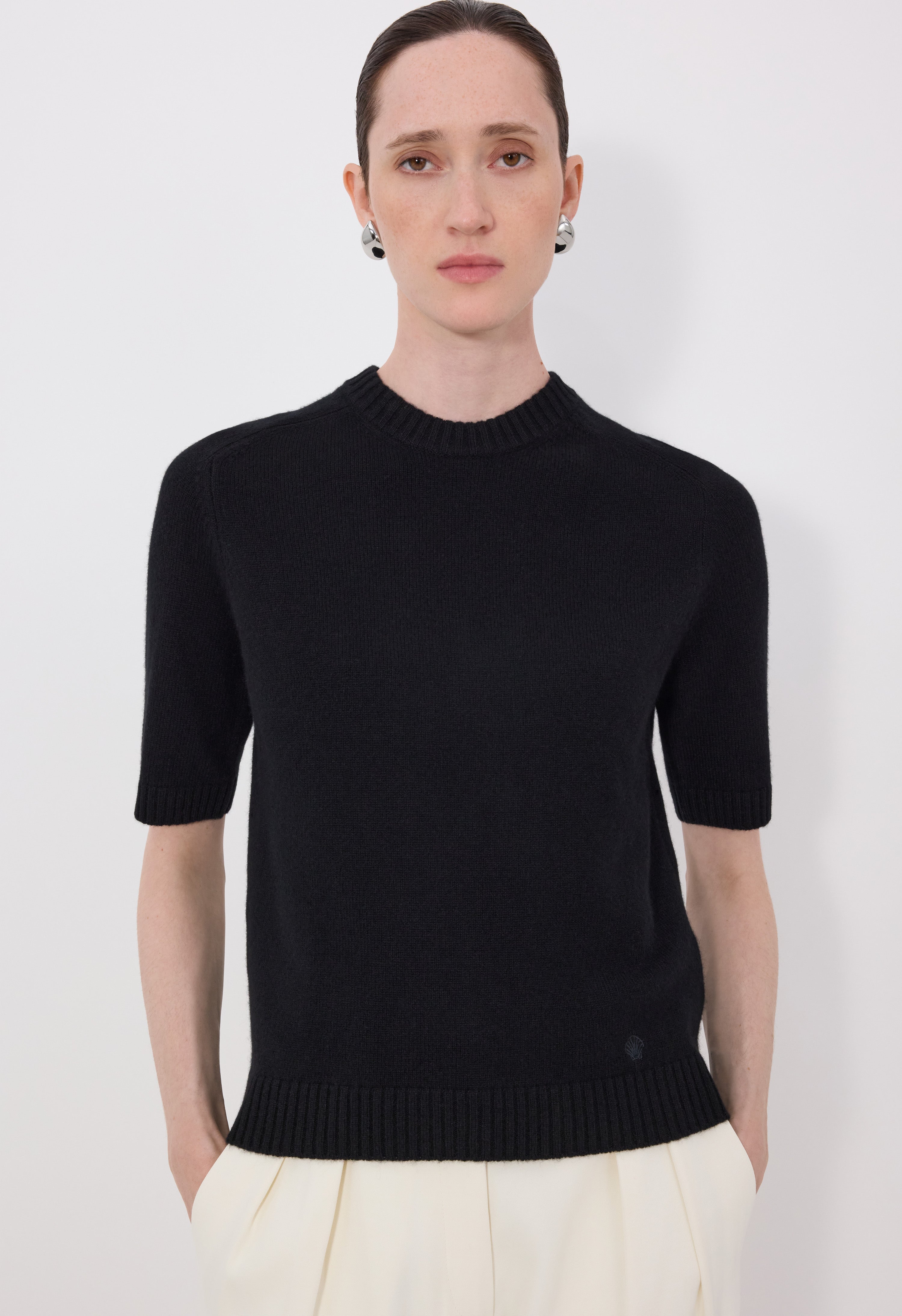 DARA Haut à manches courtes en cachemire