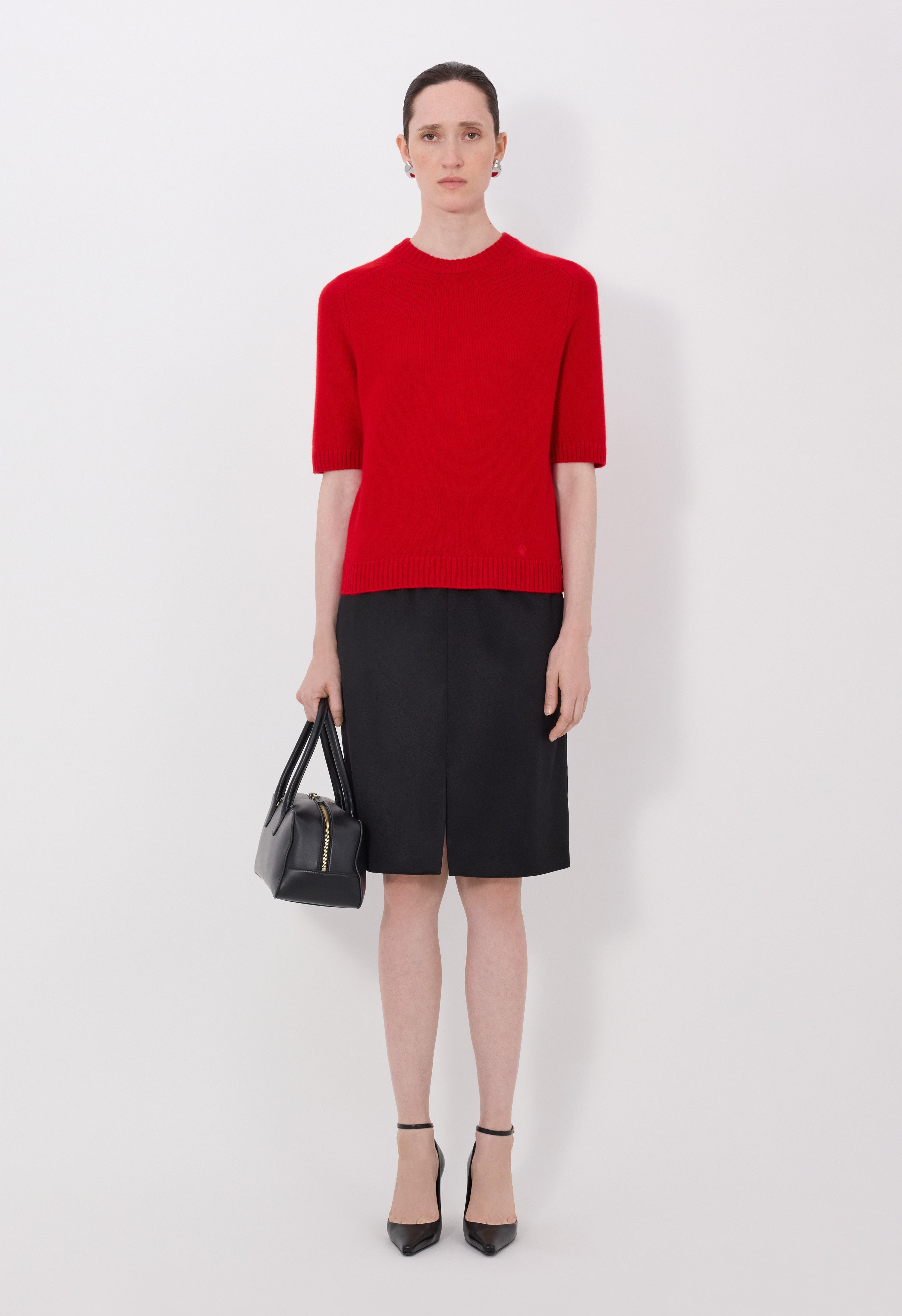 DARA Short-sleeve cashmere top