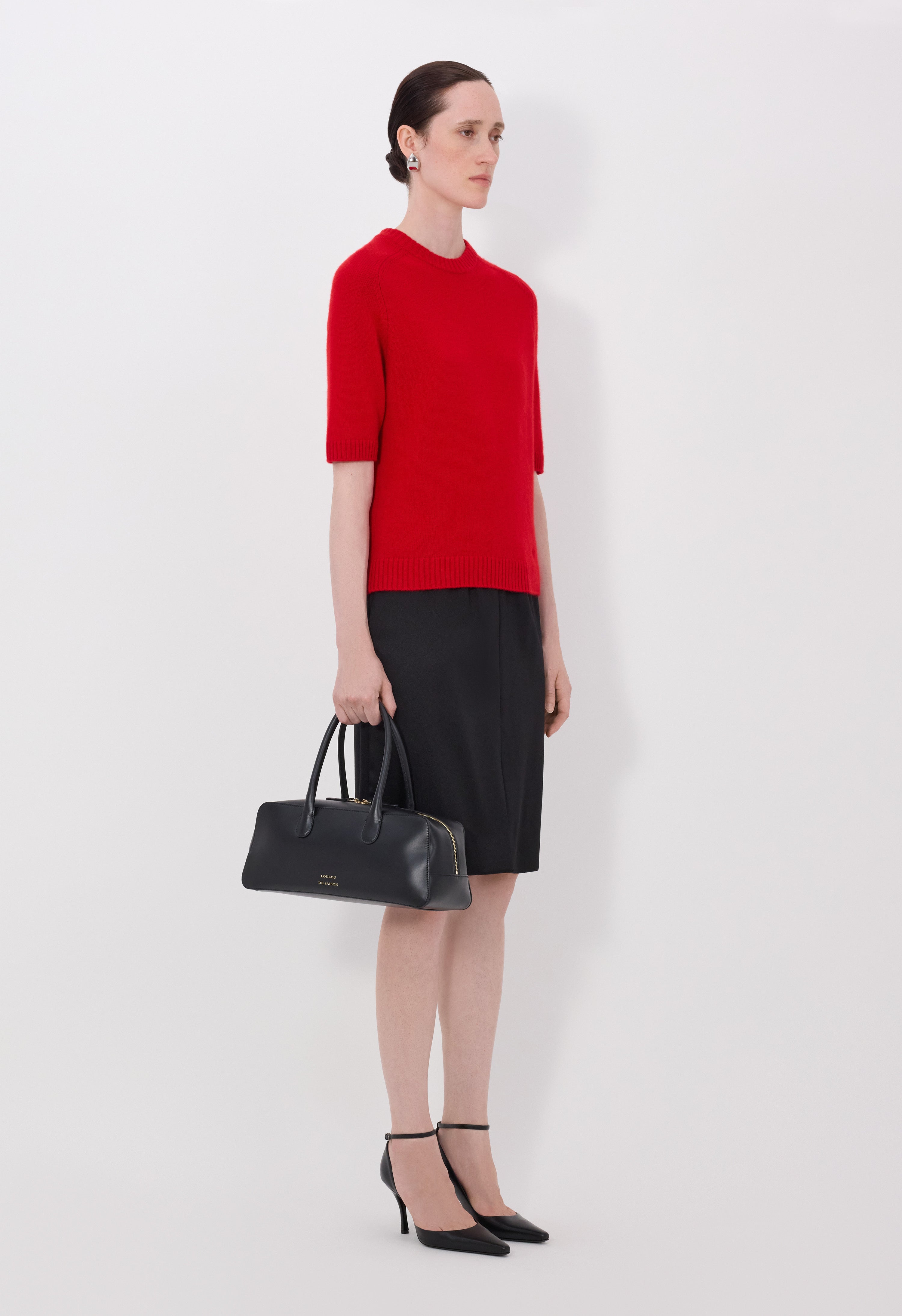 DARA Short-sleeve cashmere top