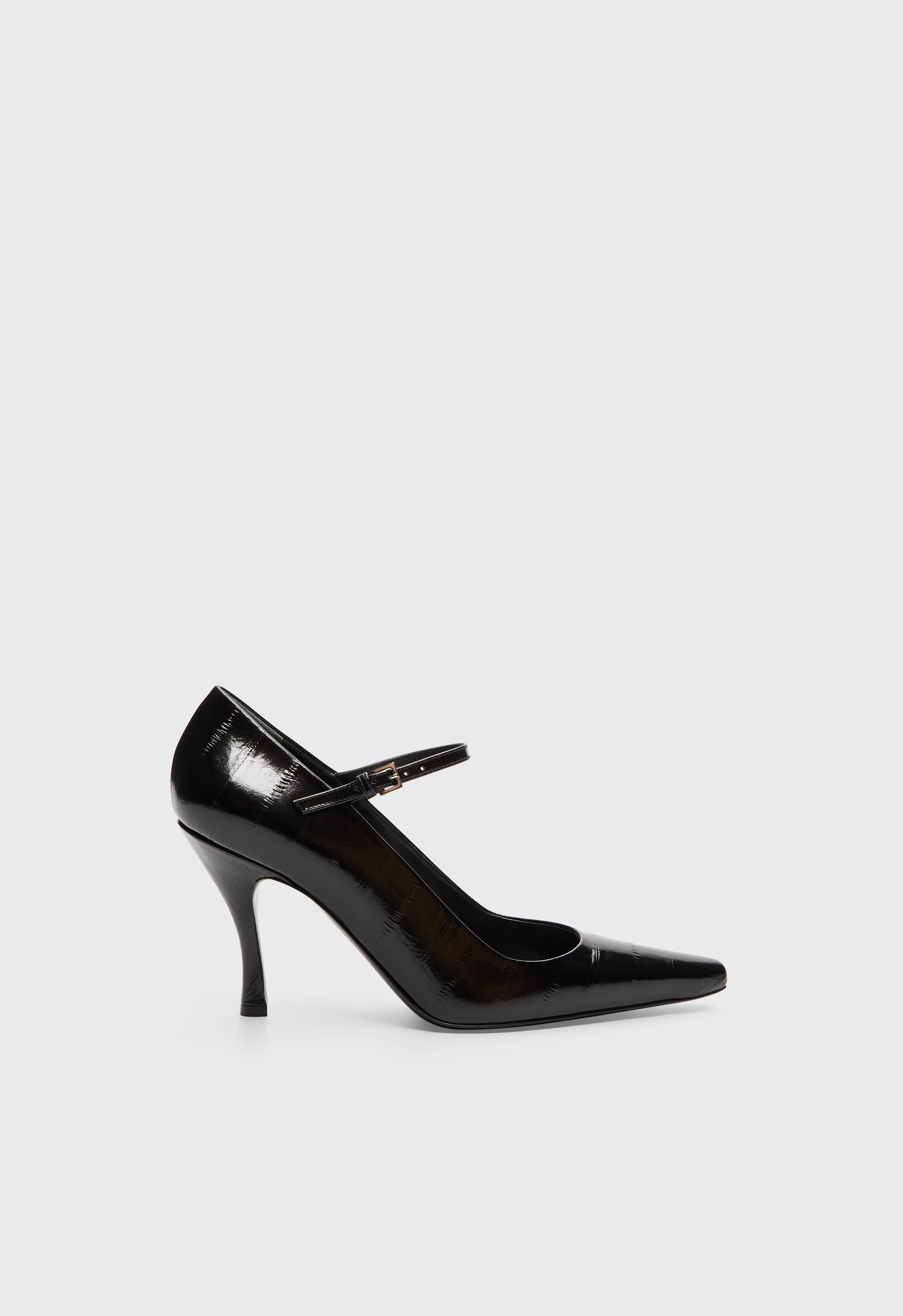 DOLORES Eel-effect leather pumps