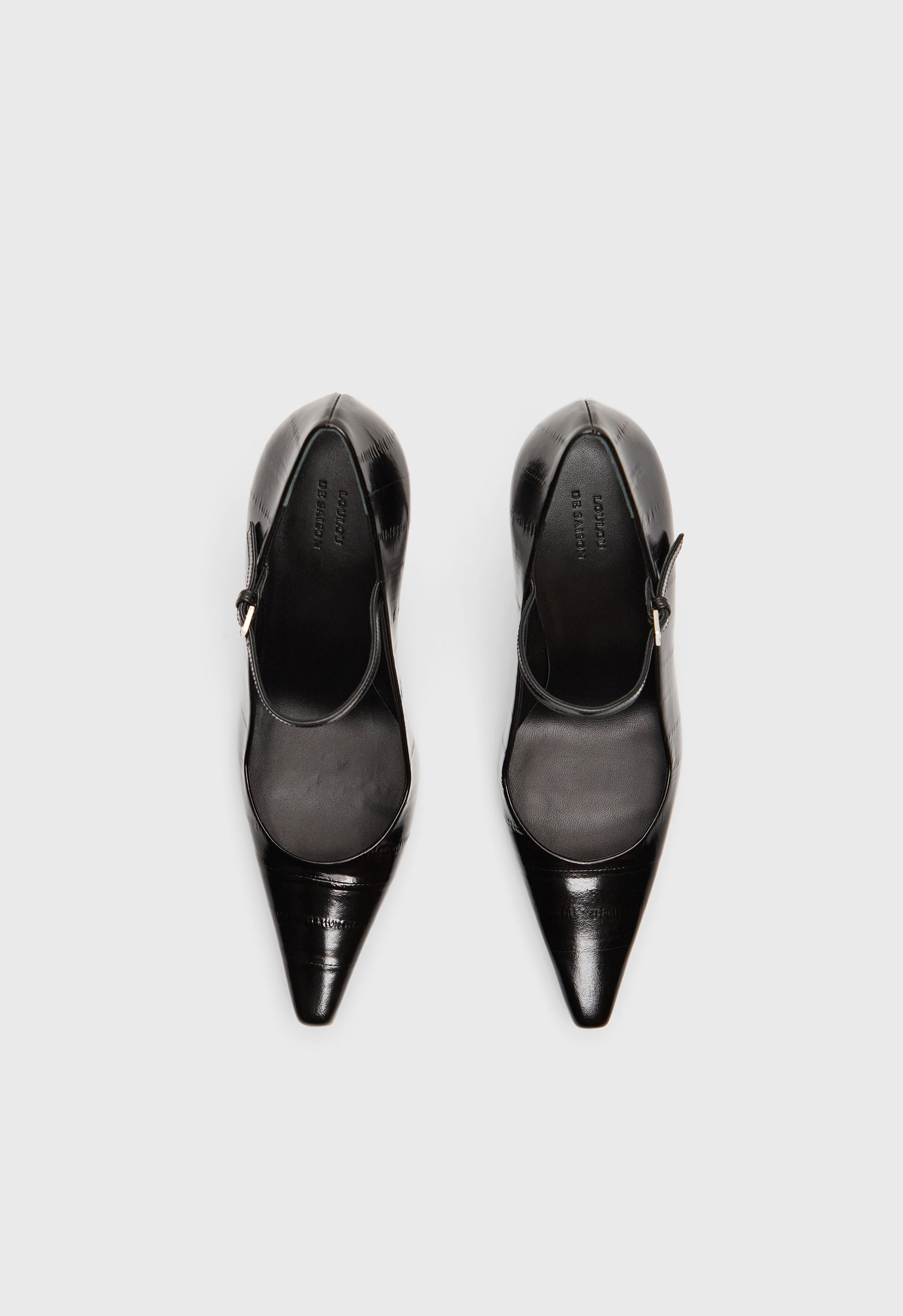 DOLORES Eel-effect leather pumps