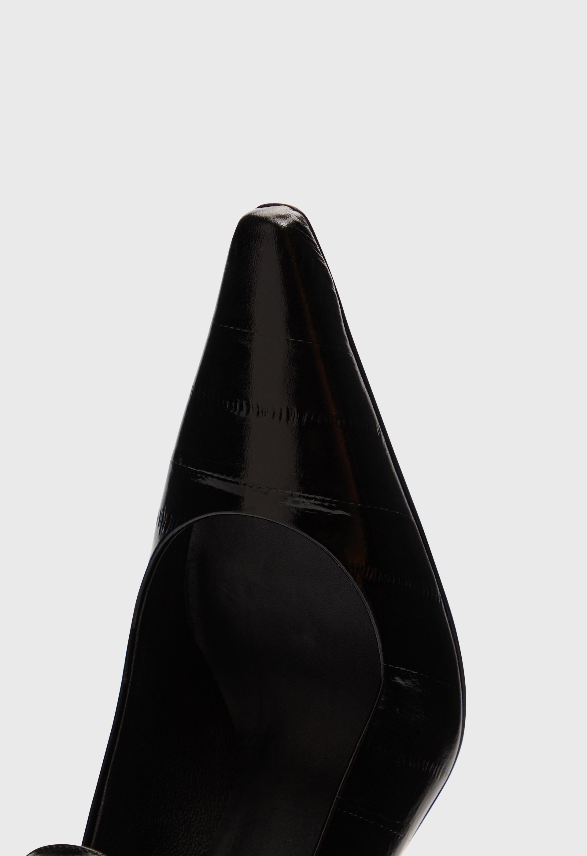 DOLORES Eel-effect leather pumps