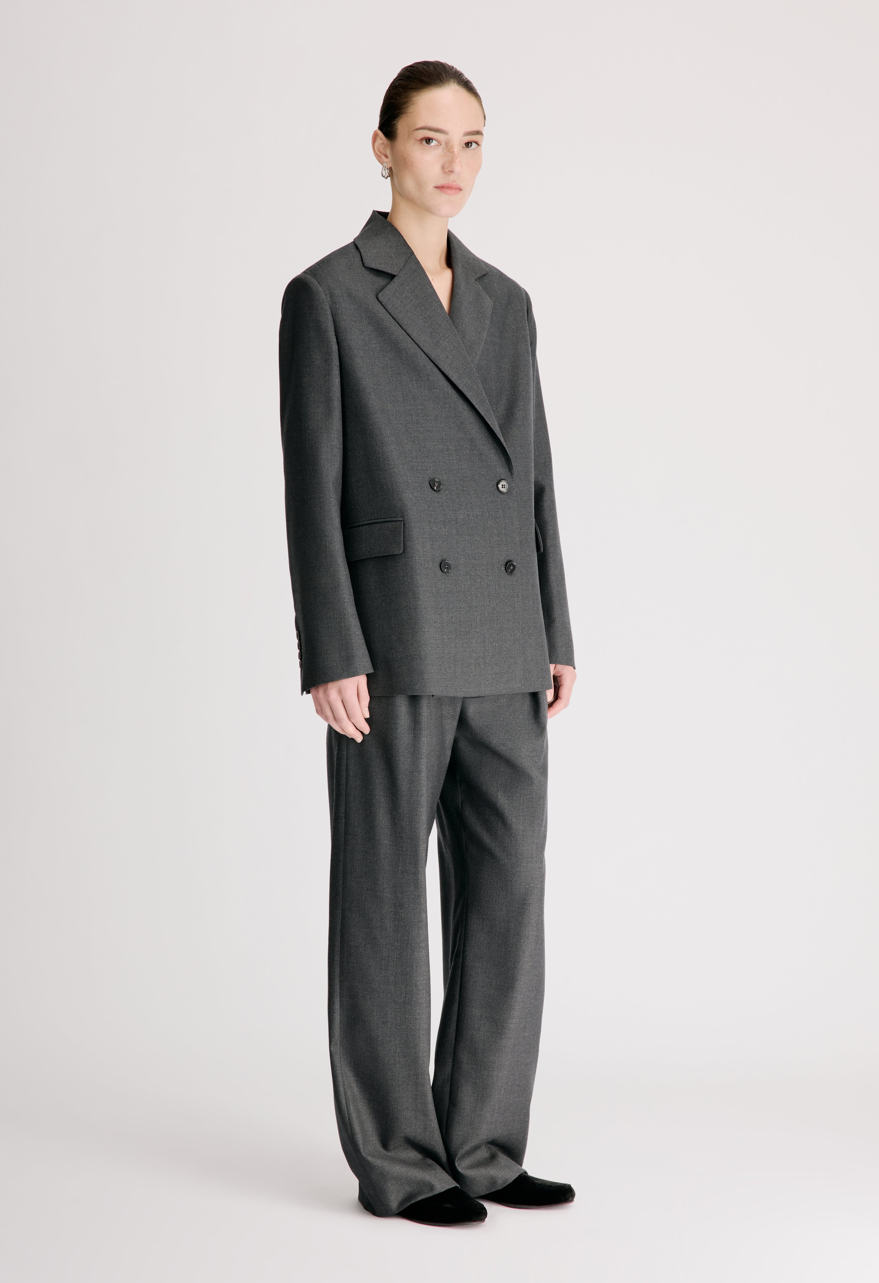 DONAU LDS Double breasted virgin wool jacket