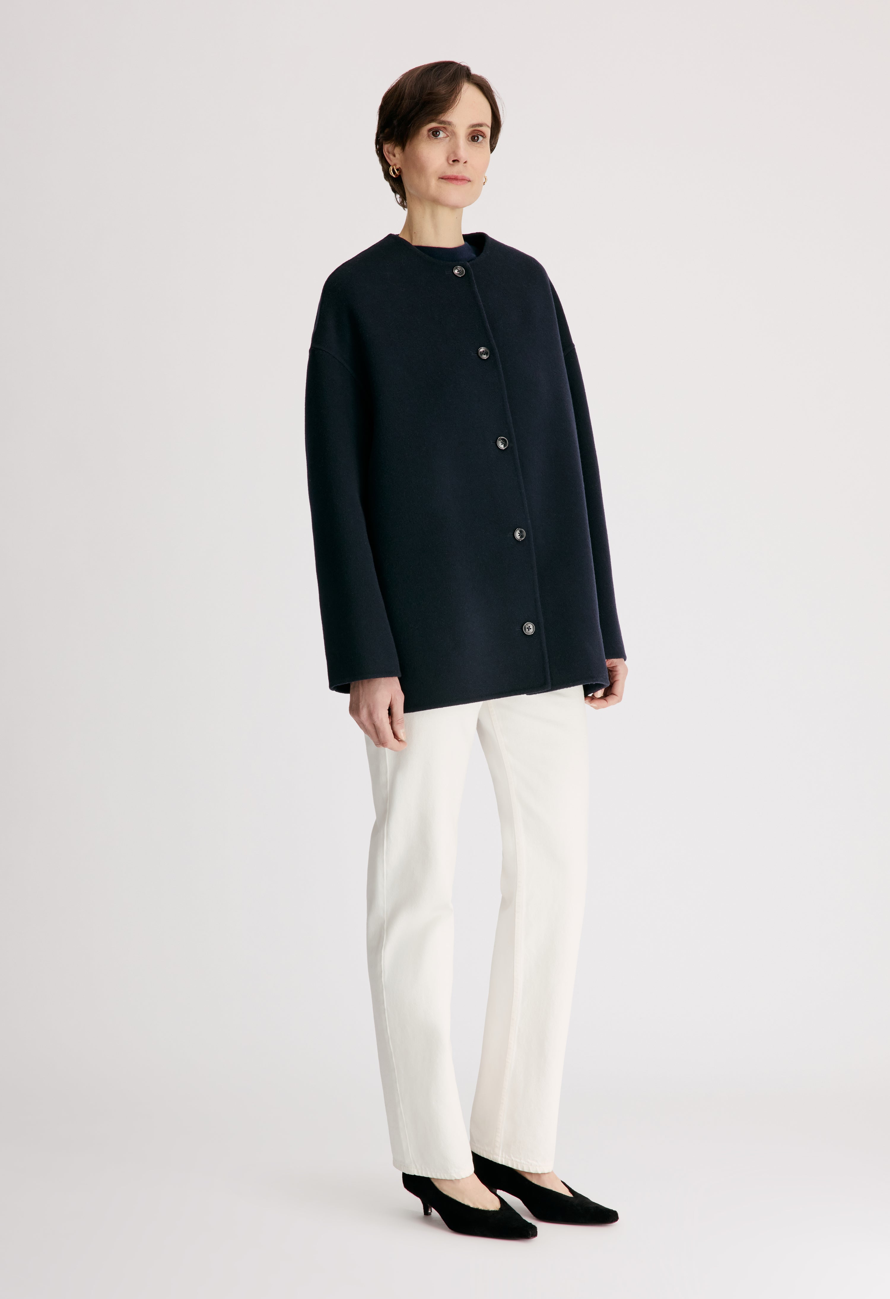 DUNNE LDS Oval-shaped short coat