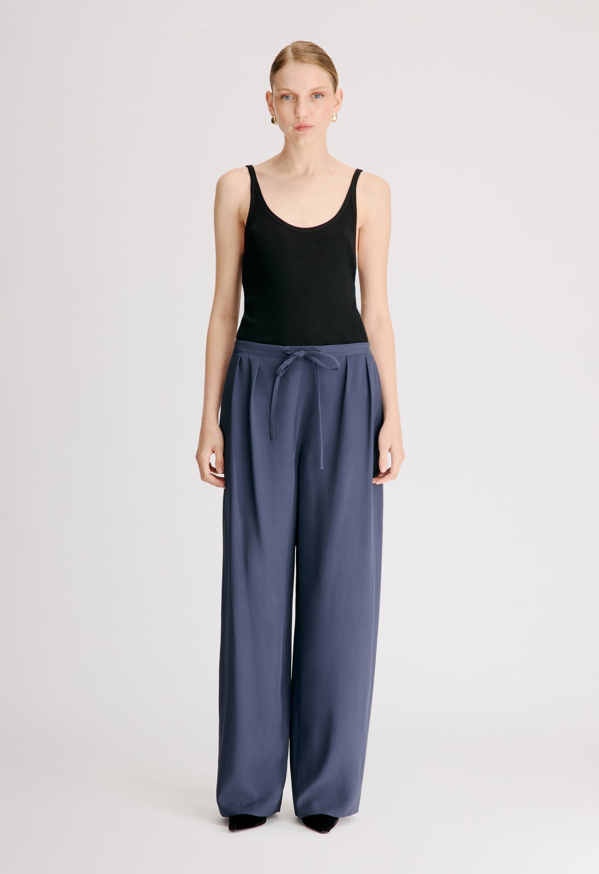 ELLON Straight leg drawstring trousers
