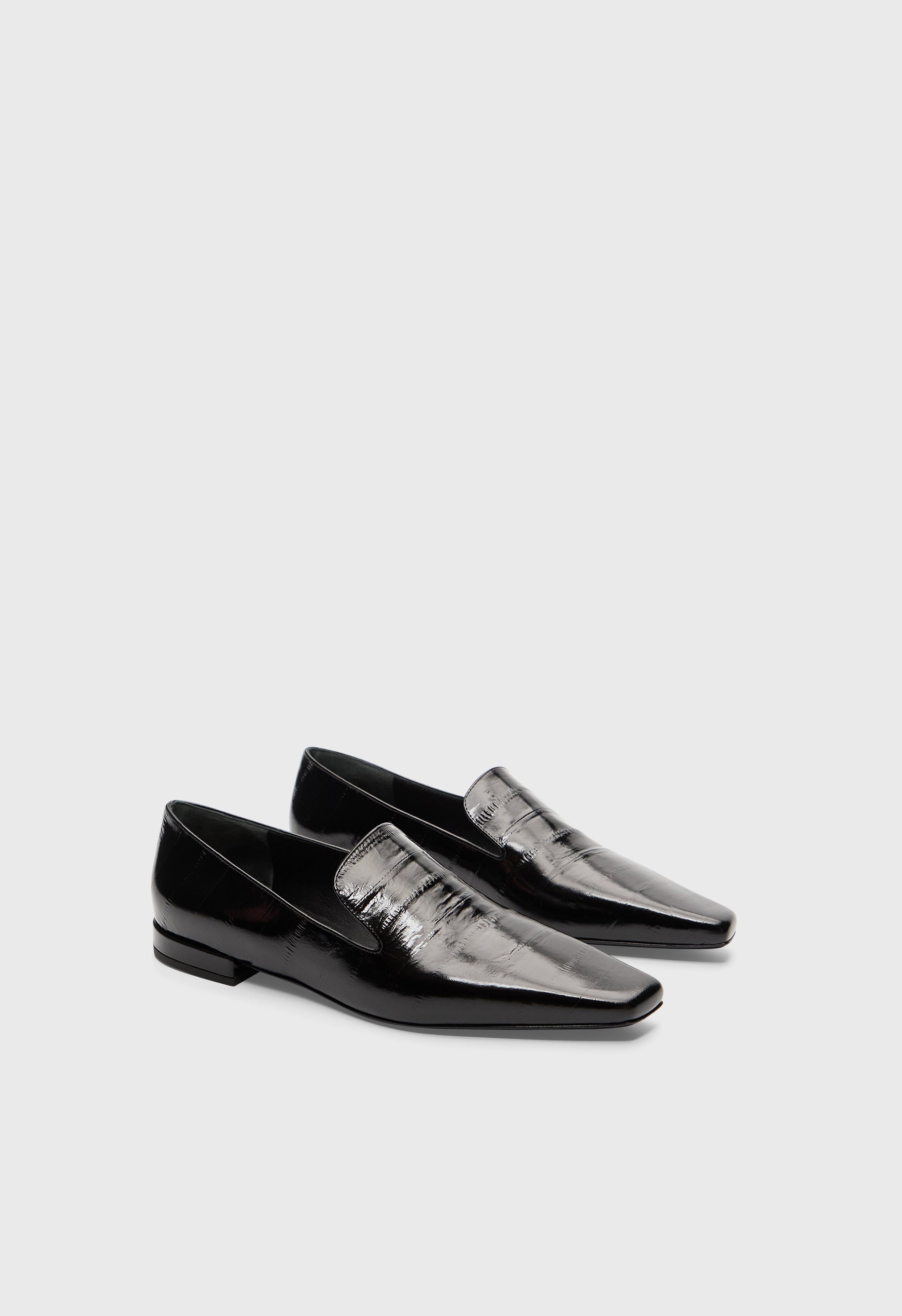 EMMET Mocassins en cuir effet anguille