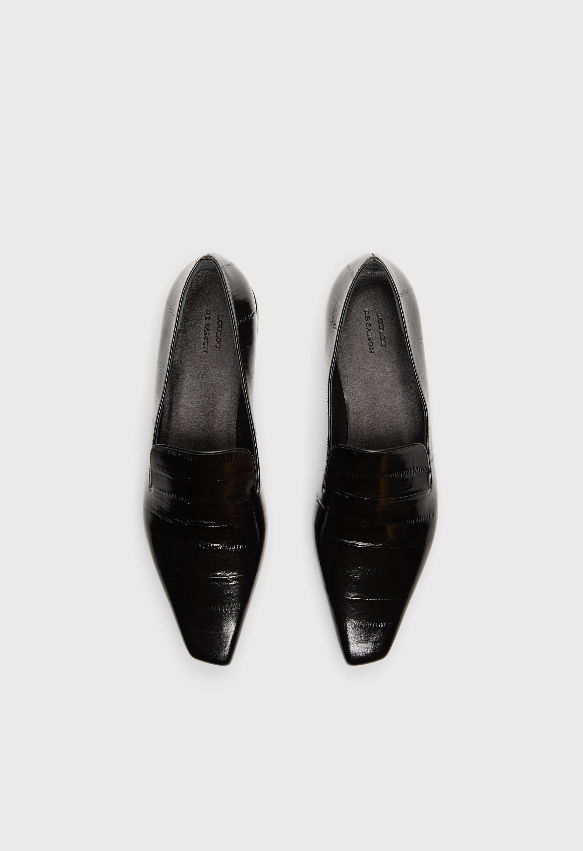 EMMET Mocassins en cuir effet anguille