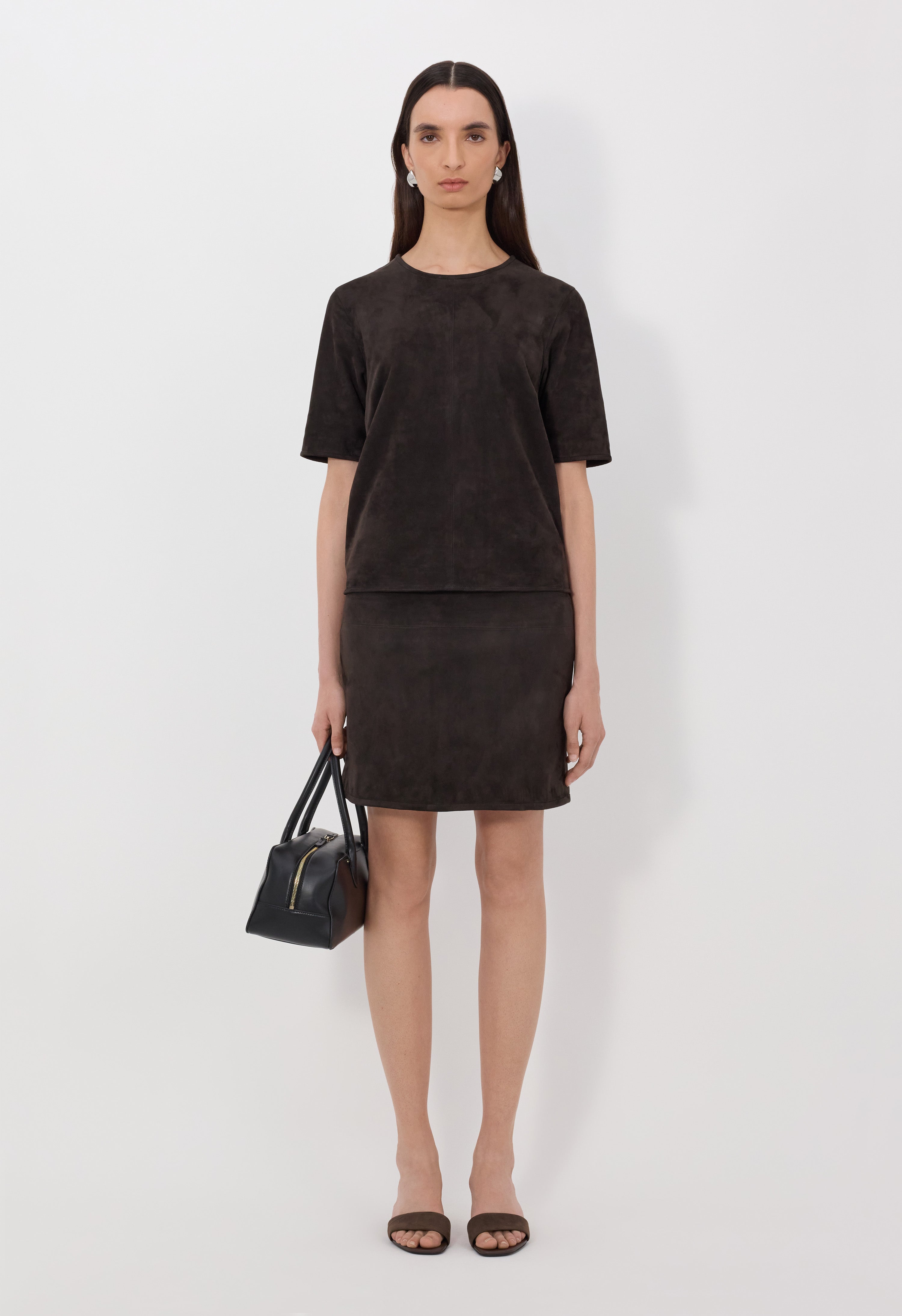 ENGEL Suede pencil skirt