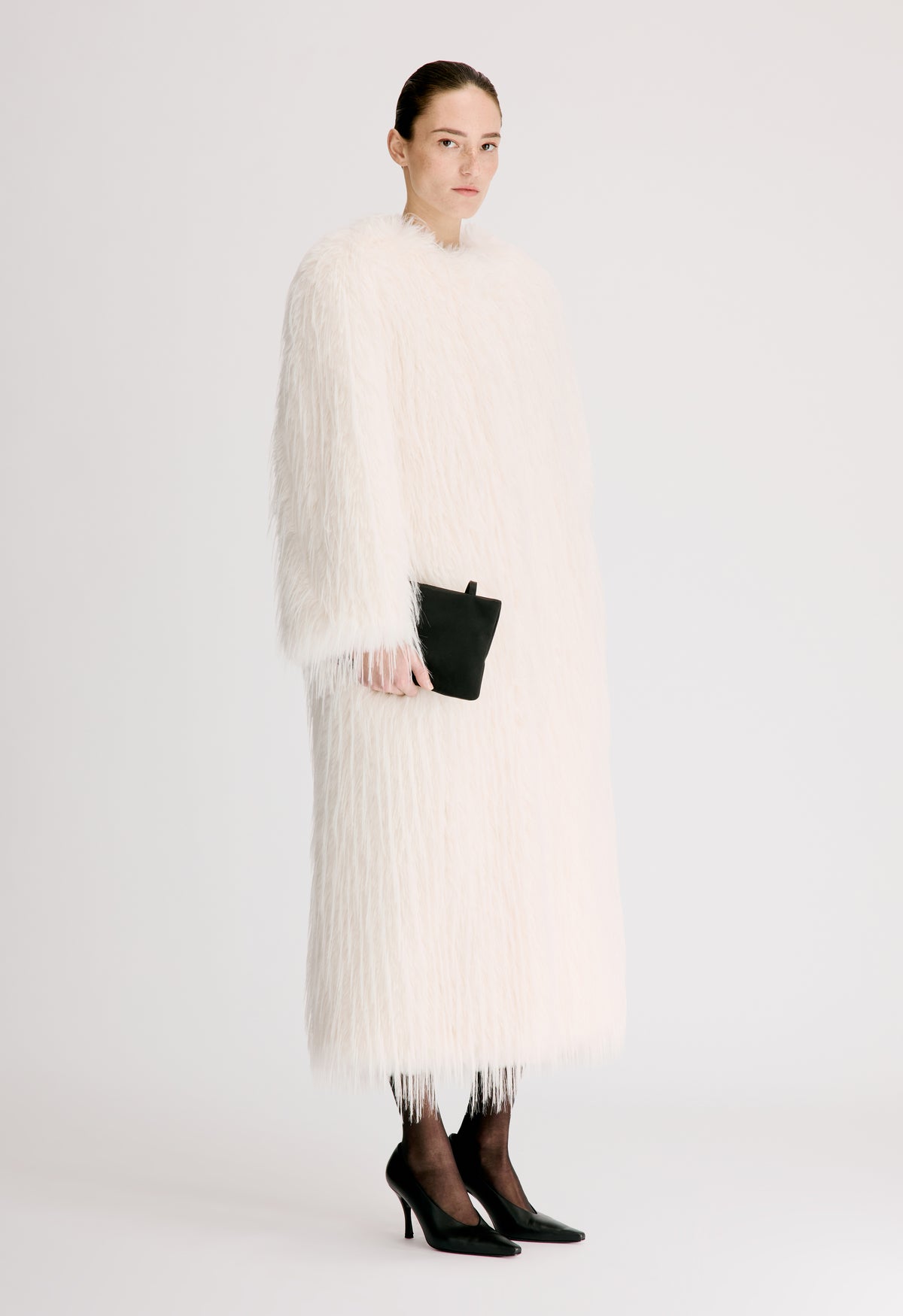 EYA Faux fur long coat