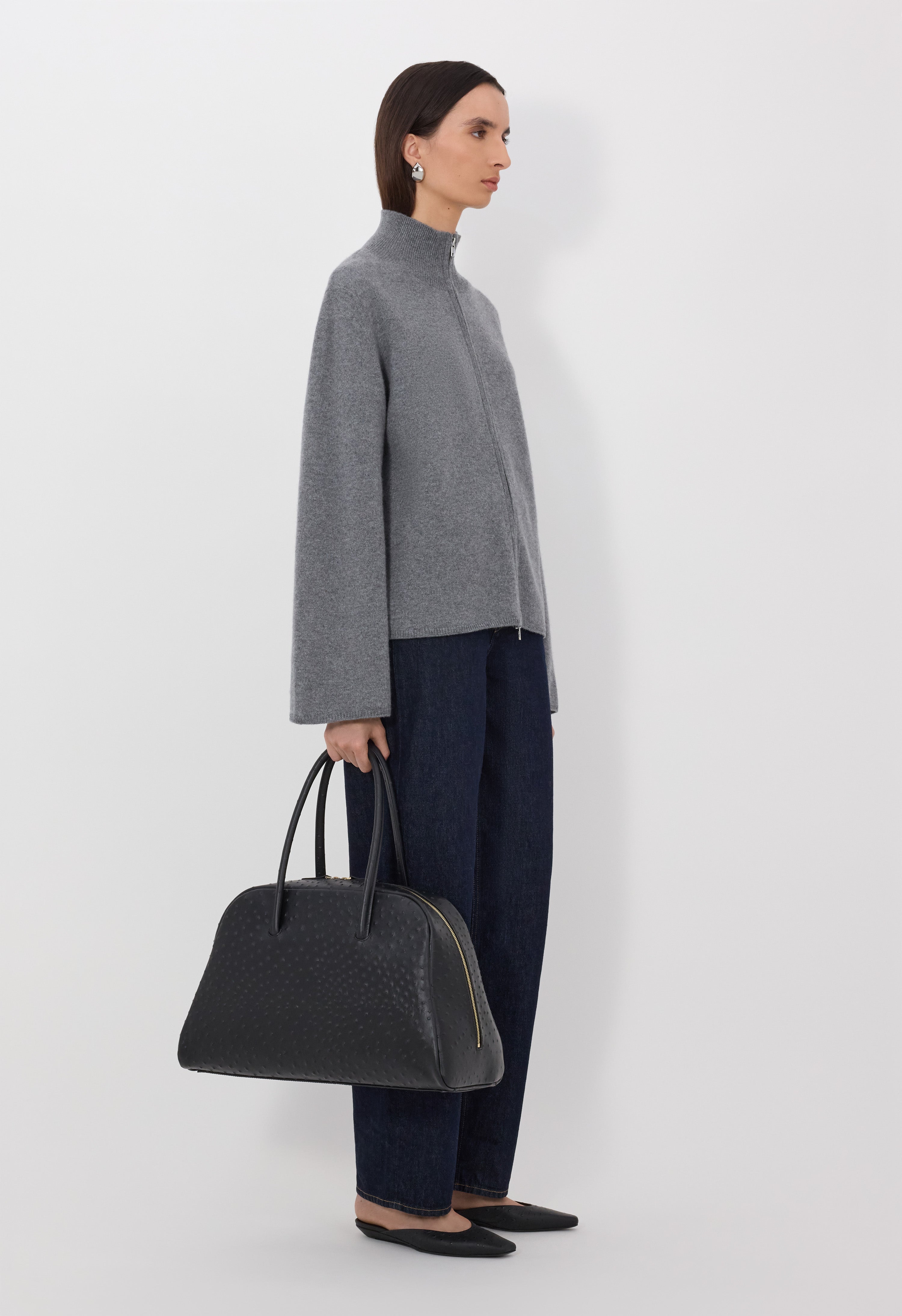 GABI Zipped cashmere cardigan