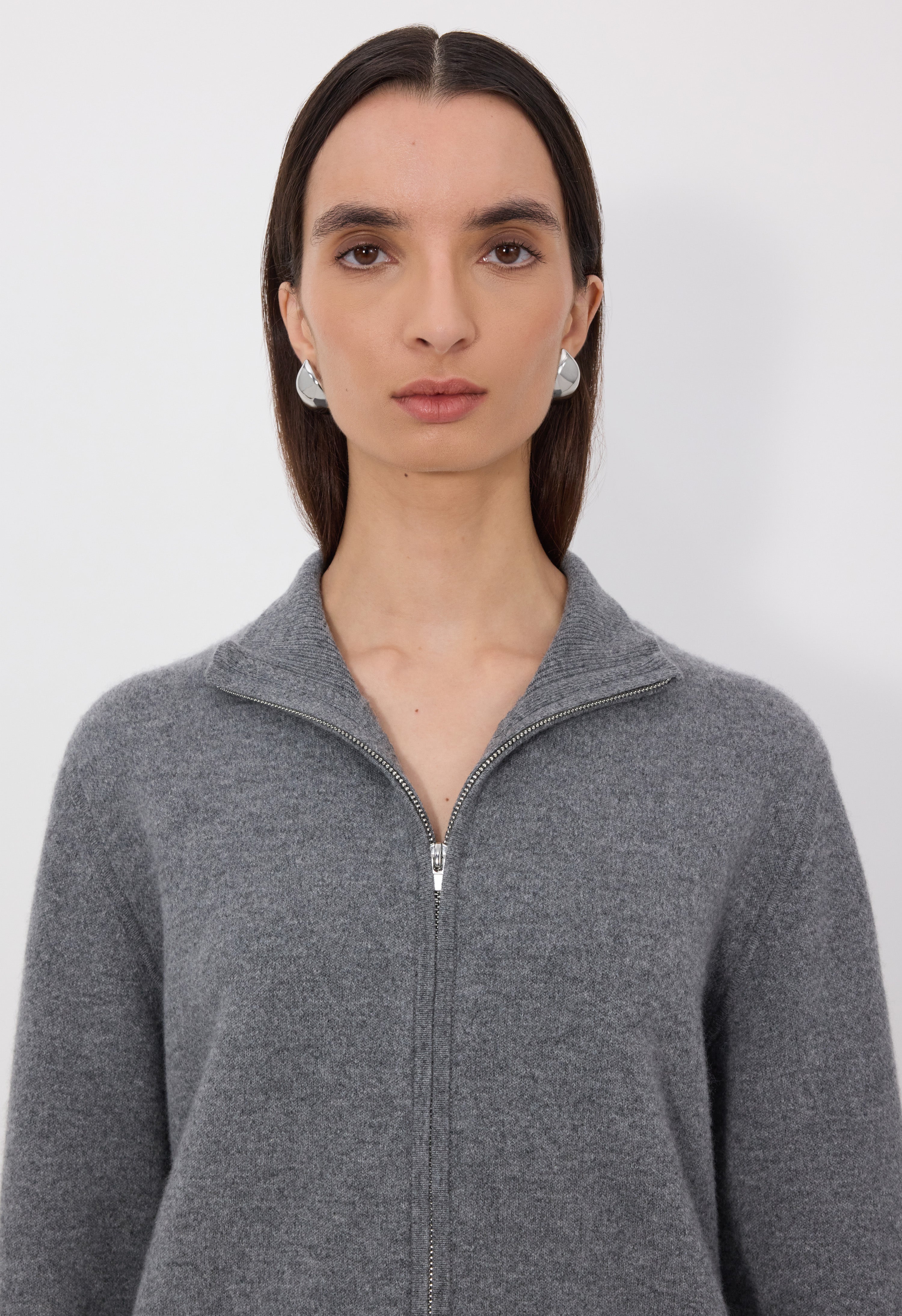 GABI Zipped cashmere cardigan