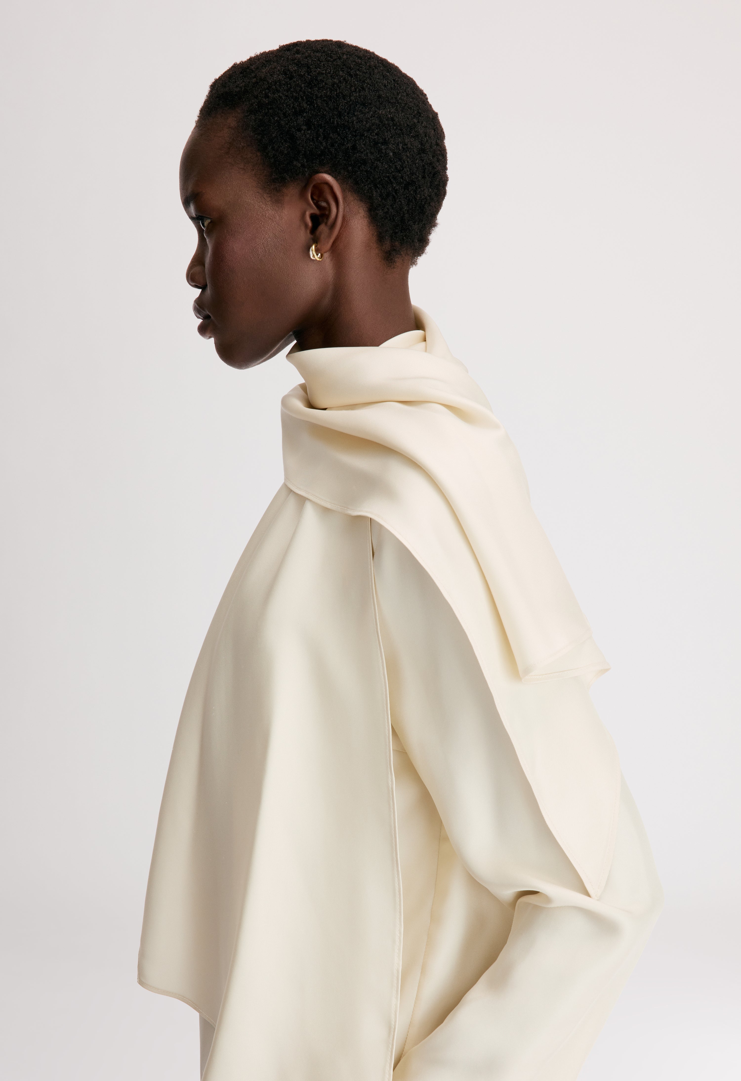 GALA Silk twill scarf top