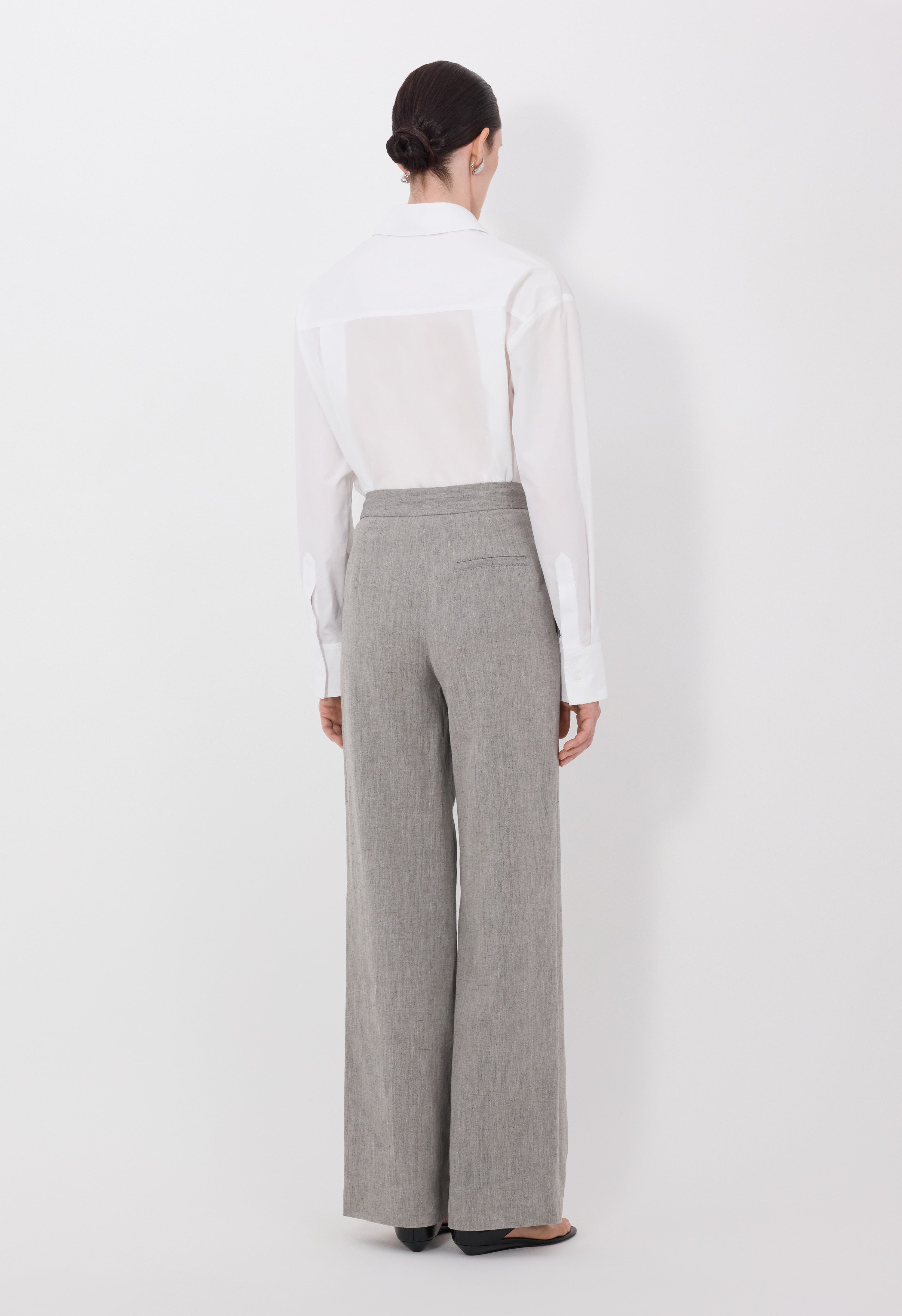 HAMET Pantalon de tailoring en lin et coton