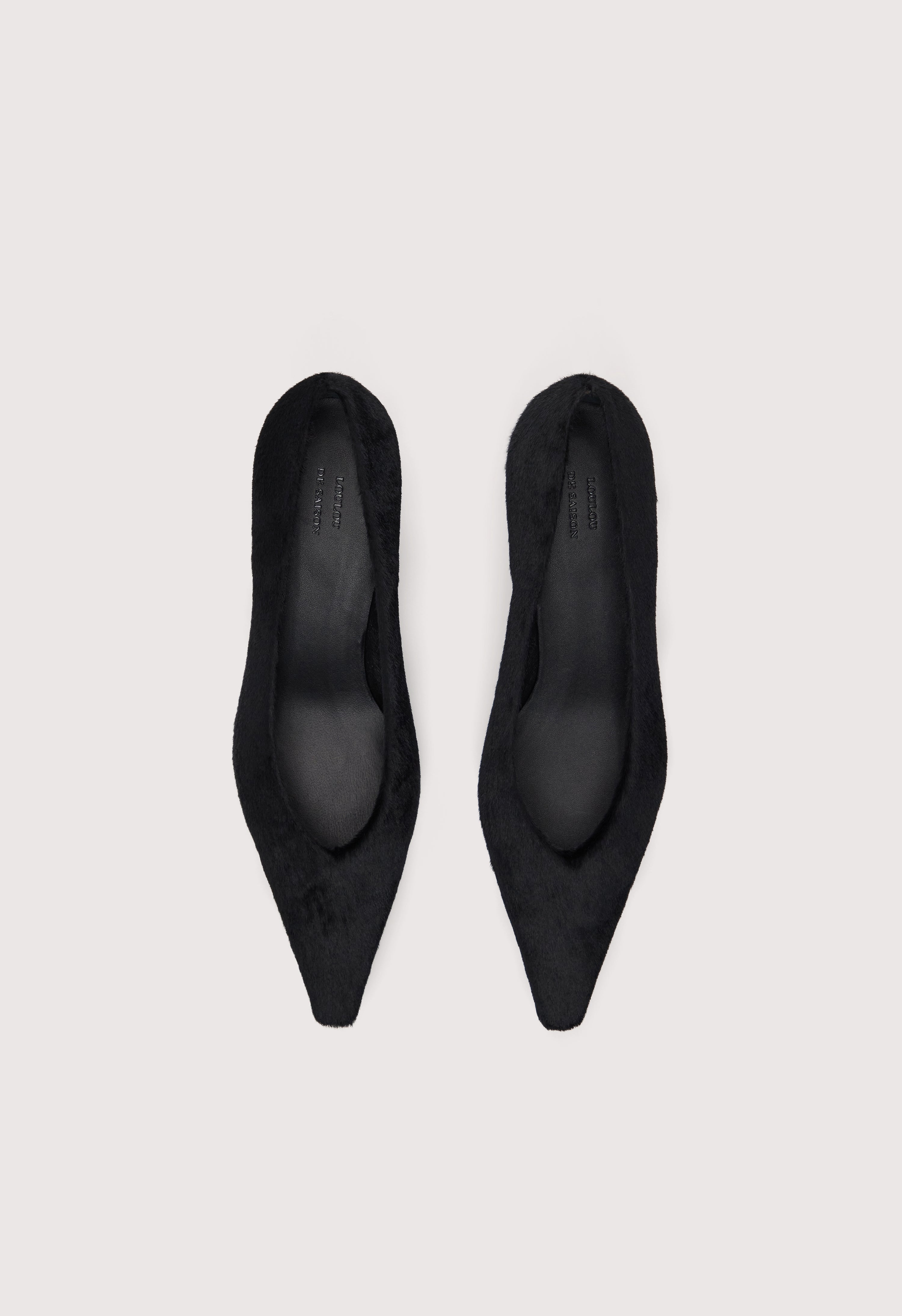 HELEN Pony-effect leather kitten heels