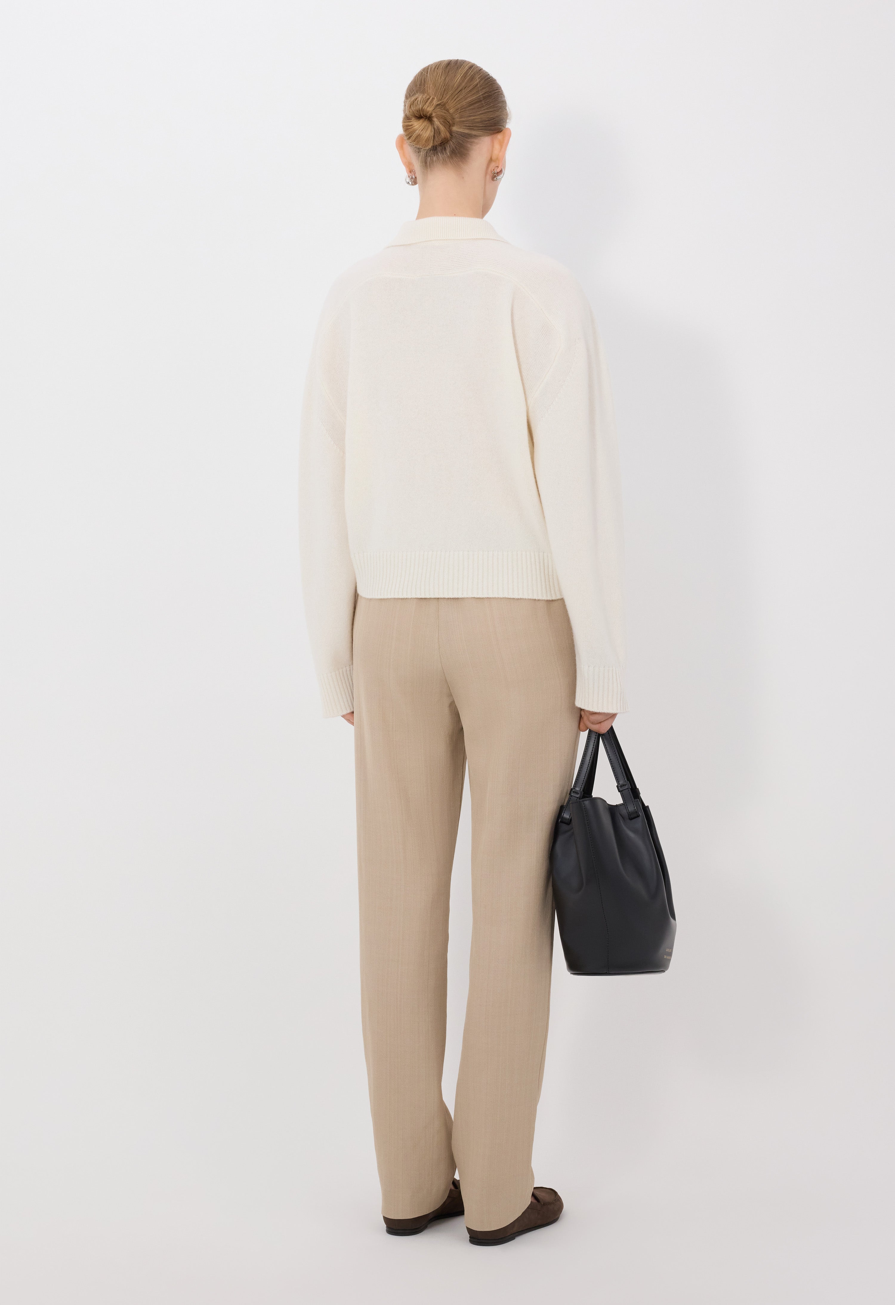 HOMERE LDS Cashmere polo sweater