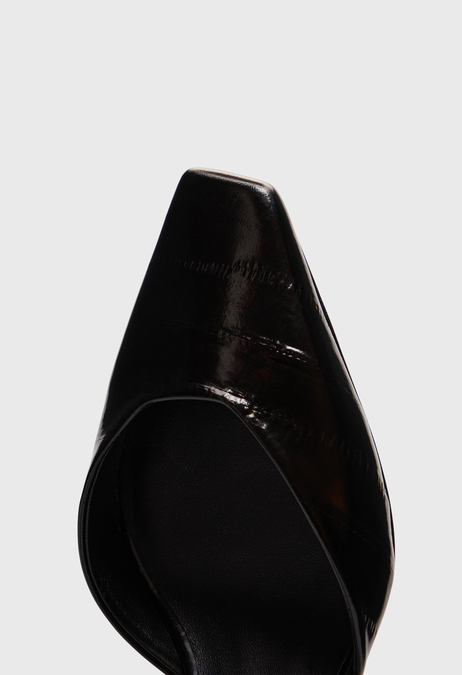 HYDE Eel-effect leather slingback shoes