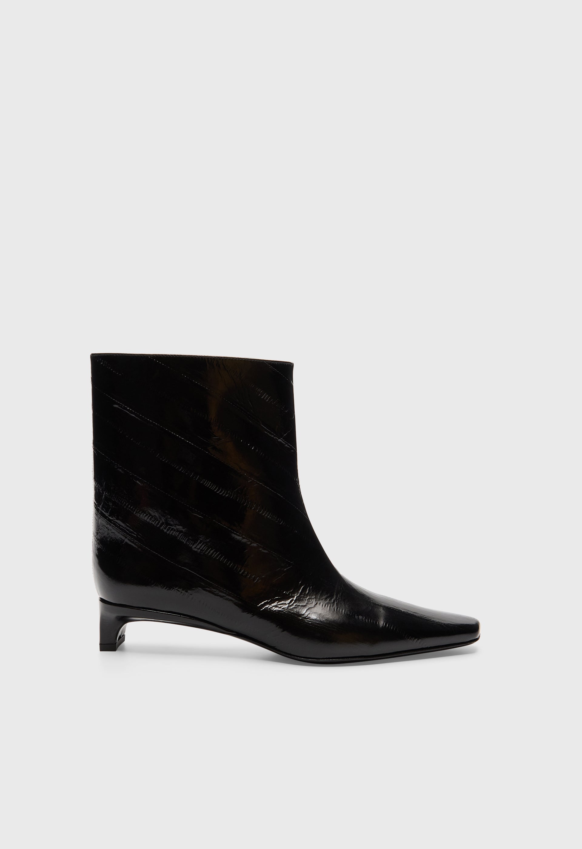 IMAN Eel-effect leather ankle boots