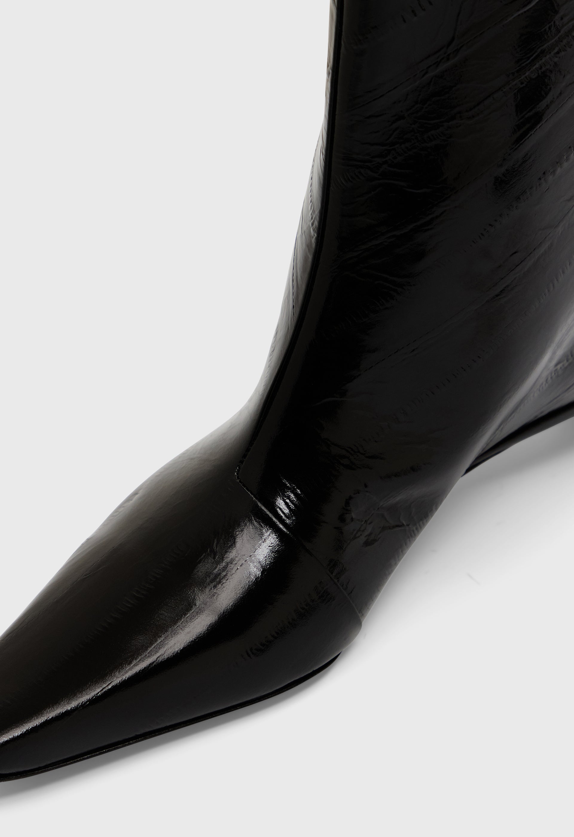 IMAN Eel-effect leather ankle boots