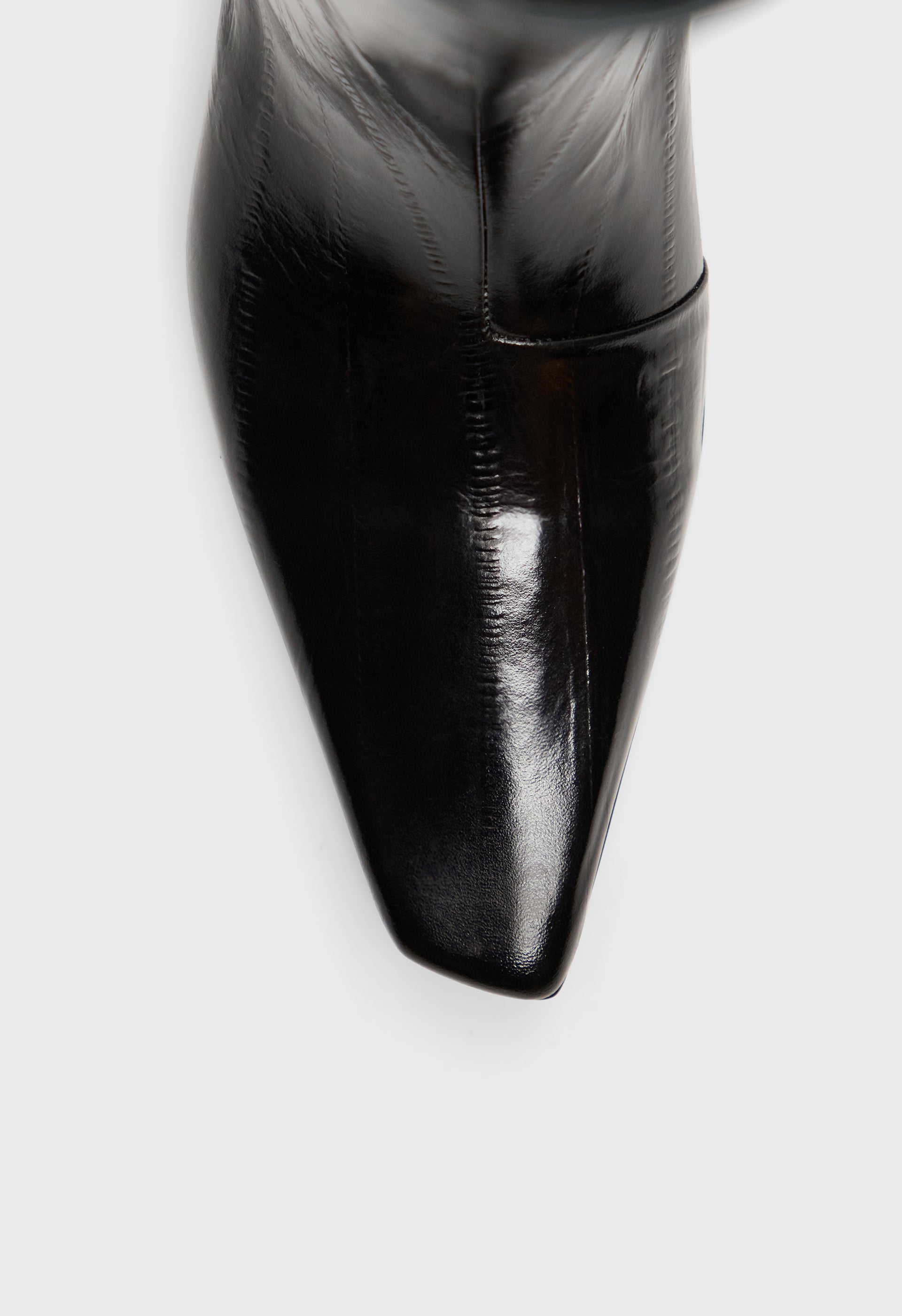 IMAN Eel-effect leather ankle boots