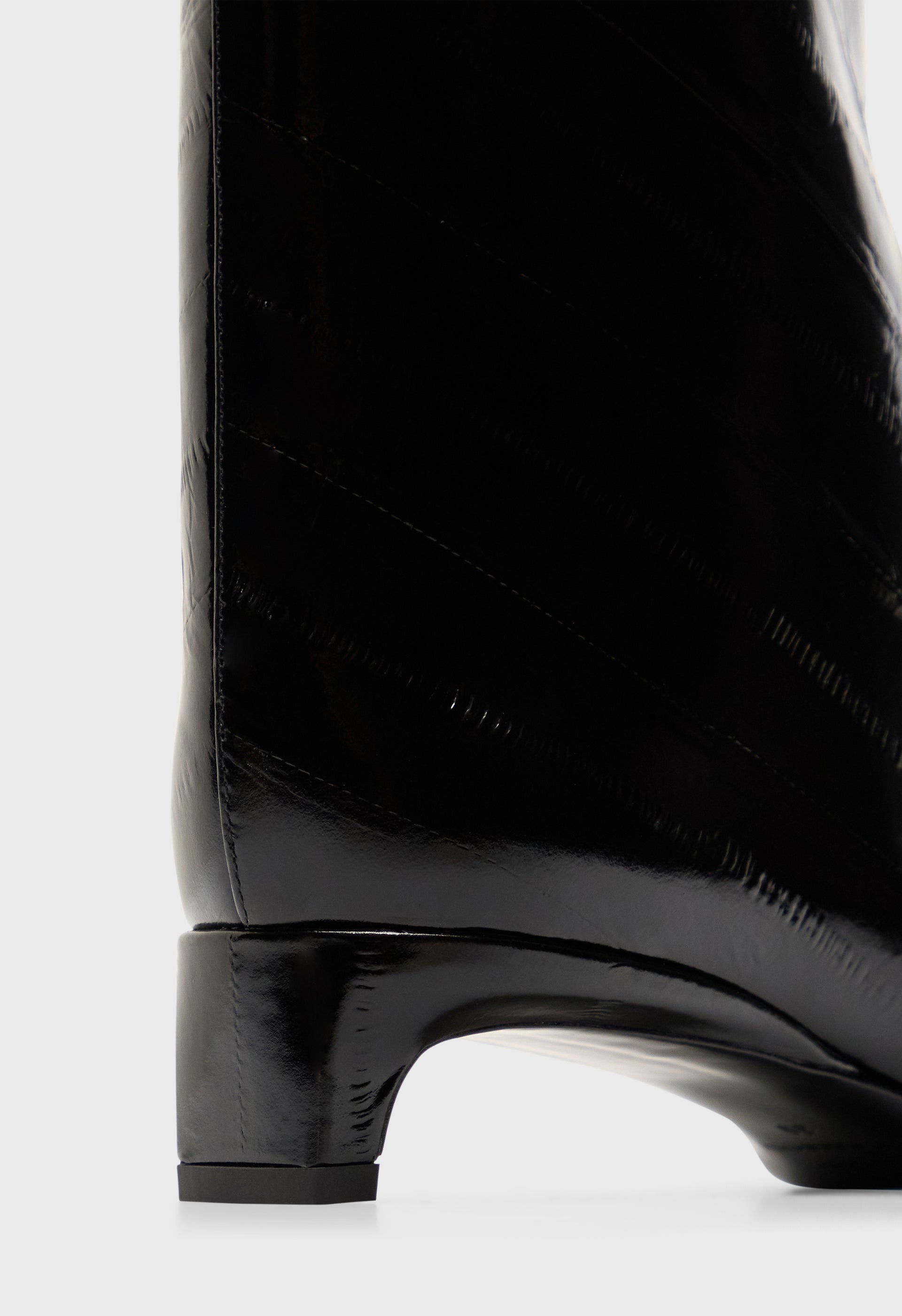 IMAN Eel-effect leather ankle boots