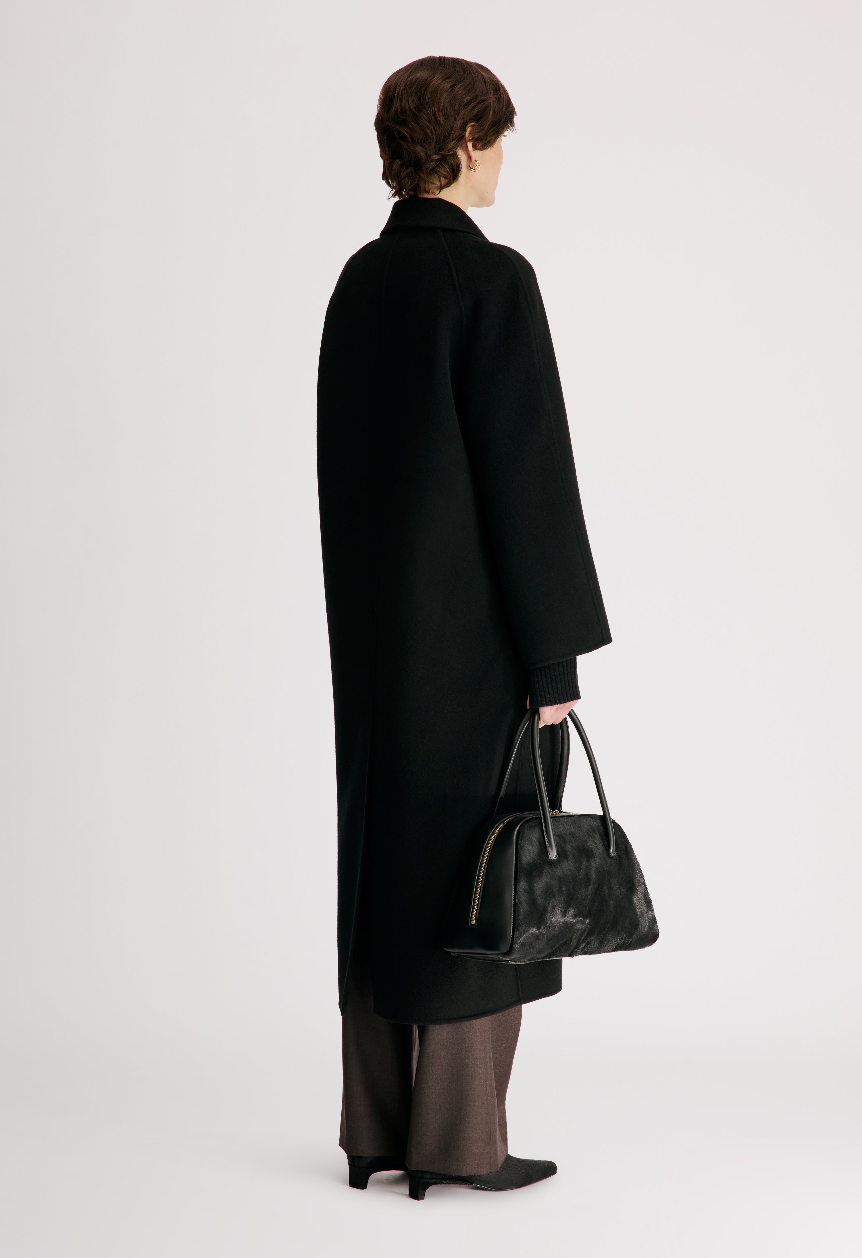 IRVIN Long wool cashmere drap coat